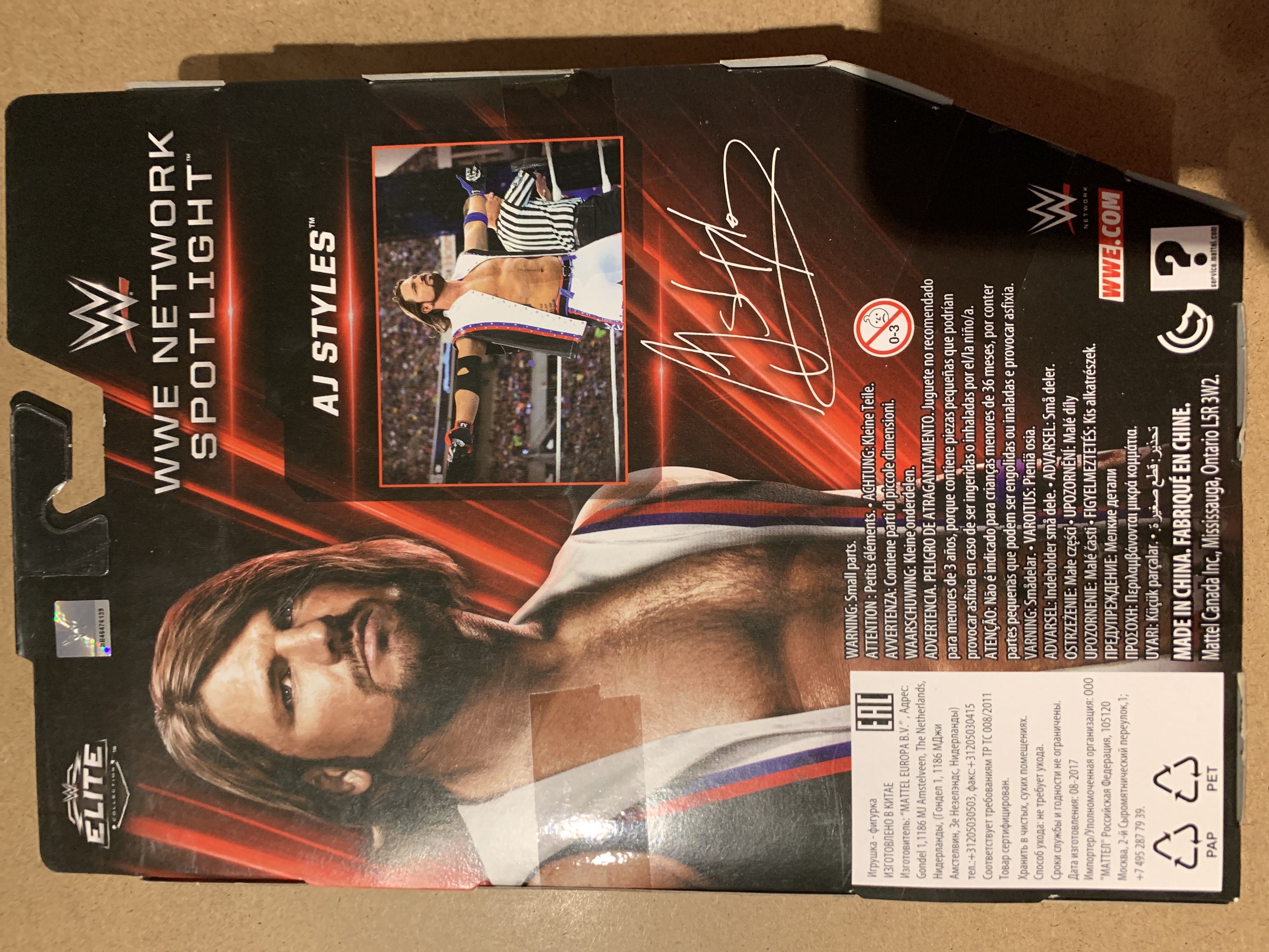 AJ Styles Elite Spotlight - WWE Mattel (WWE Elite Wrestlemania 38 - 2022) action figure collectible [Barcode 887961432503] - Main Image 2