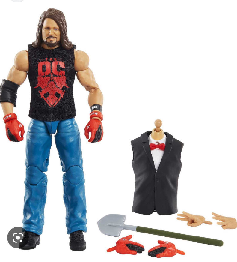 AJ Styles Elite Spotlight - WWE Mattel (WWE Elite Wrestlemania 38 - 2022) action figure collectible [Barcode 887961432503] - Main Image 3