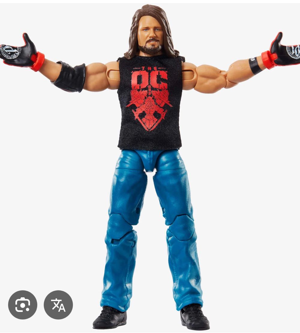 AJ Styles Elite Spotlight - WWE Mattel (WWE Elite Wrestlemania 38 - 2022) action figure collectible [Barcode 887961432503] - Main Image 4