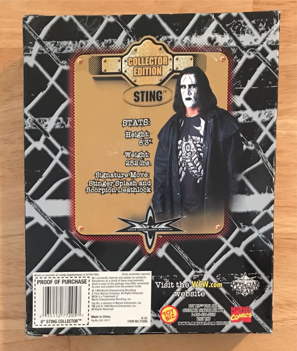 Sting - Toy Biz (WCW - Toy Biz) action figure collectible [Barcode 035112772057] - Main Image 2