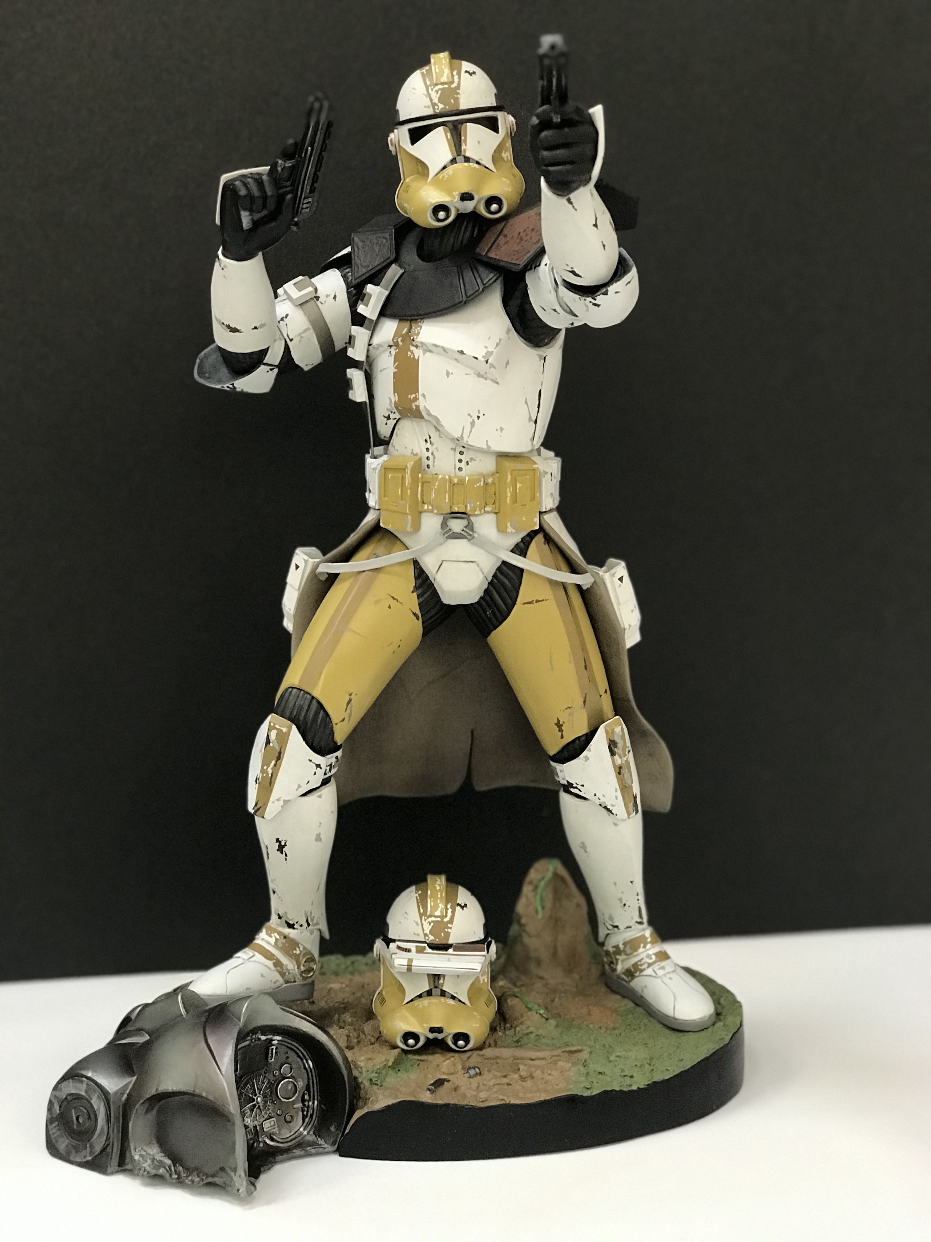 Clone Trooper Commander BLY 1/7 Scale Pre Painted Soft Vinyl Model Kit - ARTFX (Star Wars) action figure collectible [Barcode 761568137699] - Main Image 2