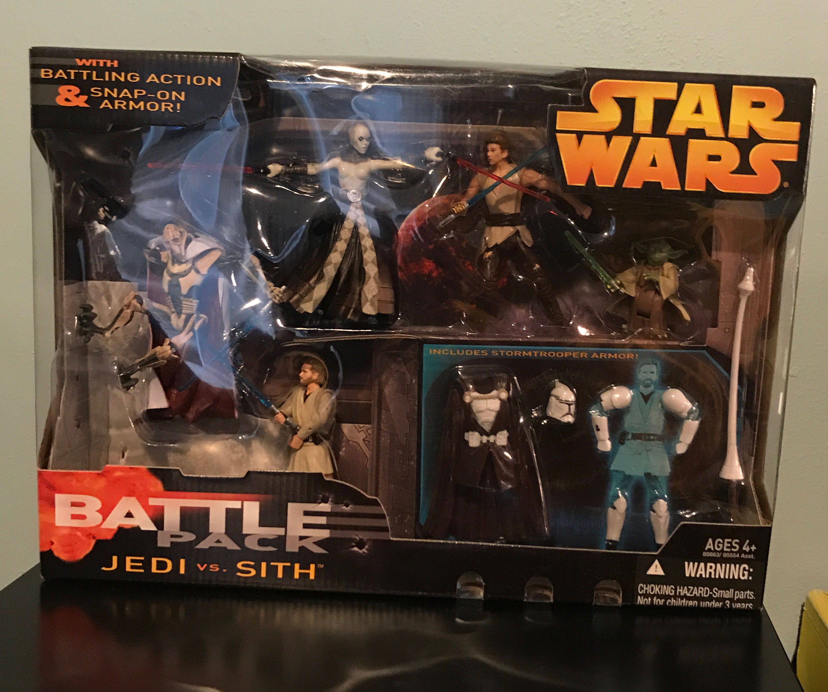 Yoda , Anakin Skywalker , Asajj Ventress , General Grievous , and Obi-Wan Kenobi - Star Wars (Battle Pack Jedi vs. Sith) - Hasbro (Star Wars) action figure collectible [Barcode 653569054979] - Main Image 2