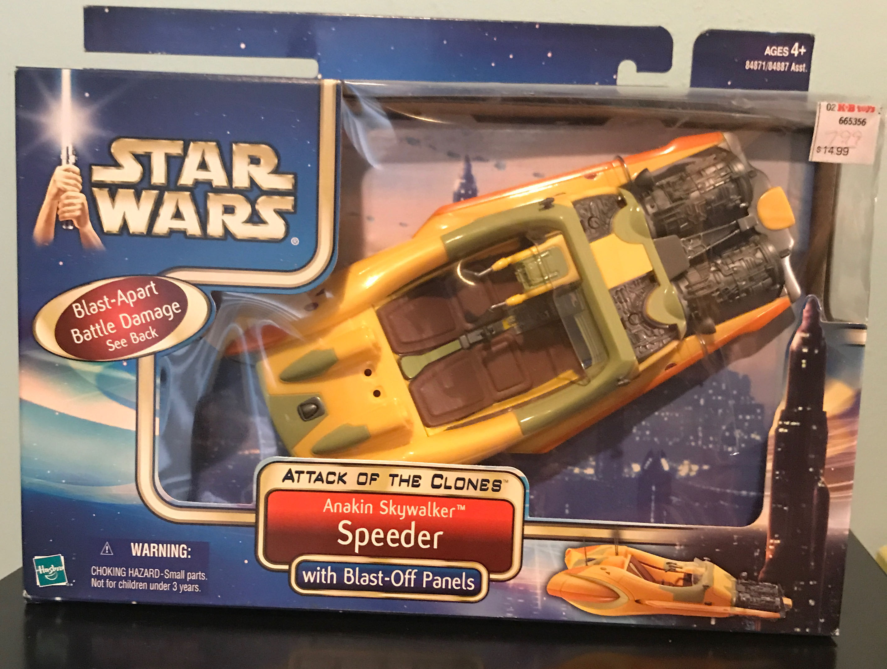 Speeder /w Blast-Off Panels (Attack Of The Clones) - Hasbro (Vehicle) action figure collectible [Barcode 076930848715] - Main Image 2