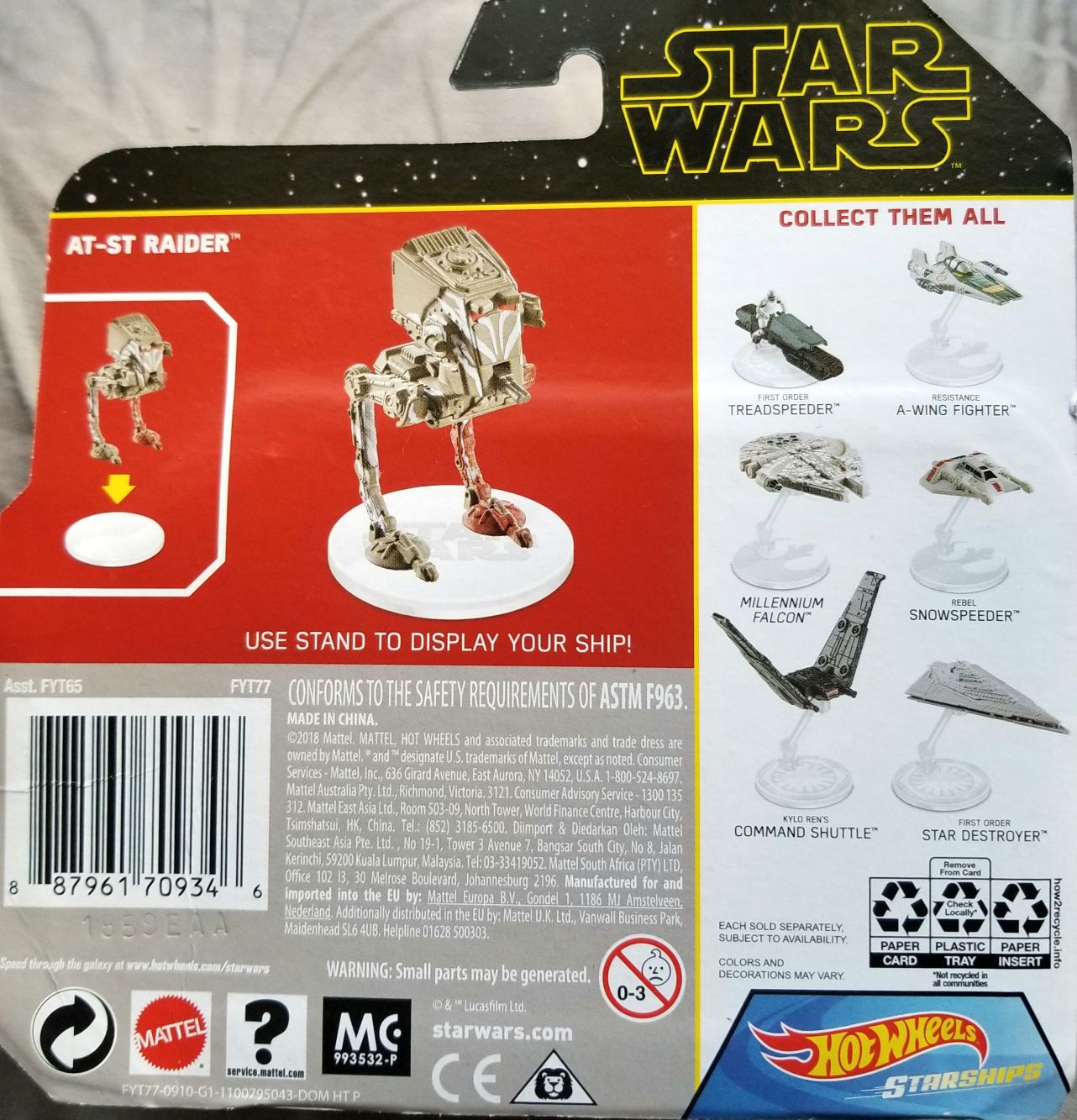 AT-ST Raider - Disney / Mattel (Star Wars: The Mandalorian) action figure collectible [Barcode 887961709346] - Main Image 2
