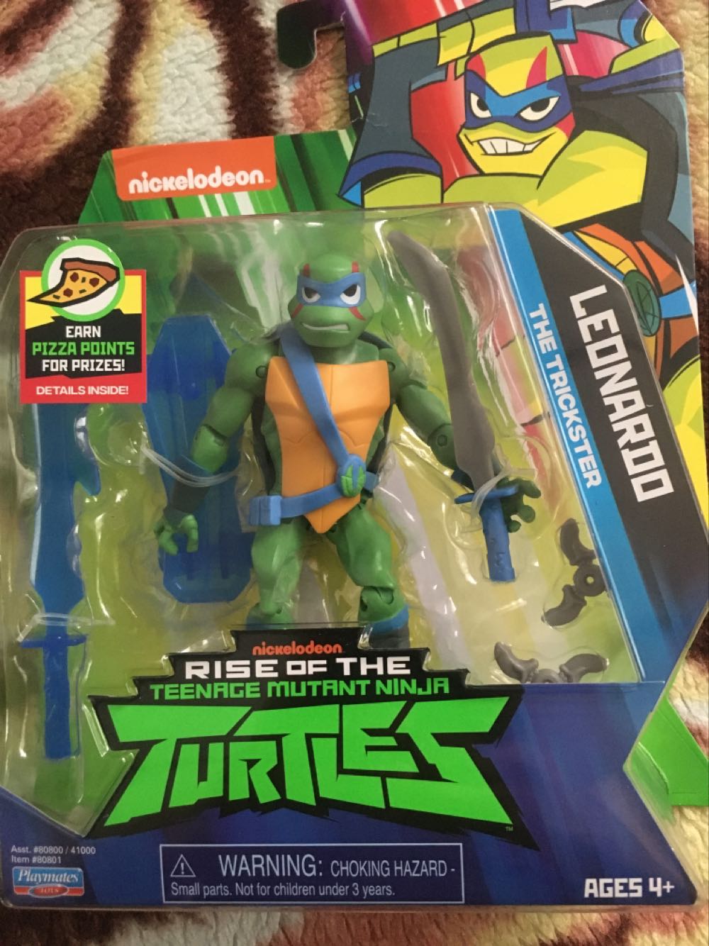 TMNT: Rise of - Leonardo  - Playmates (TMNT 2018 Line) action figure collectible [Barcode 043377808015] - Main Image 3