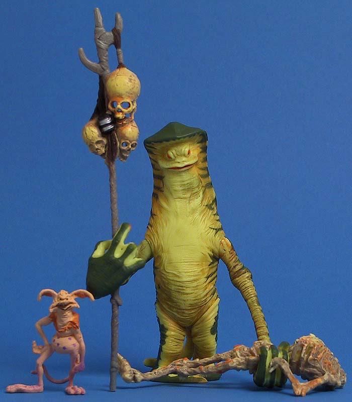 Amanaman with Salacious Crumb - Hasbro (Star Wars - Power Of The Jedi) action figure collectible [Barcode 076930846742] - Main Image 3