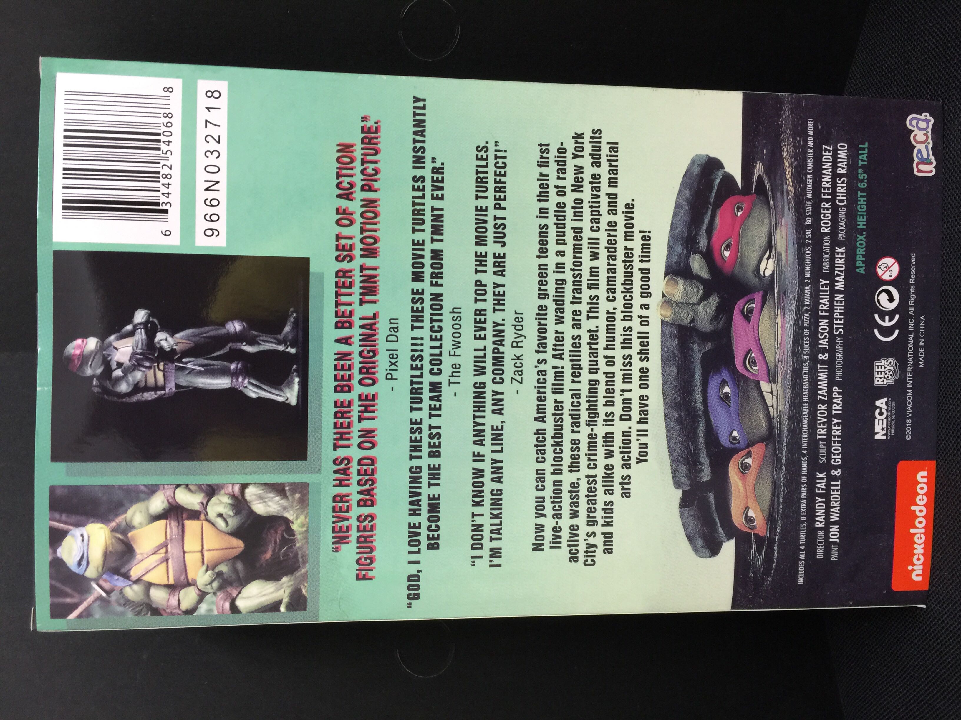 Original TMNT Movie Figure - Neca (Teenage Mutant Ninja Turtles Movie) action figure collectible [Barcode 634482540688] - Main Image 2