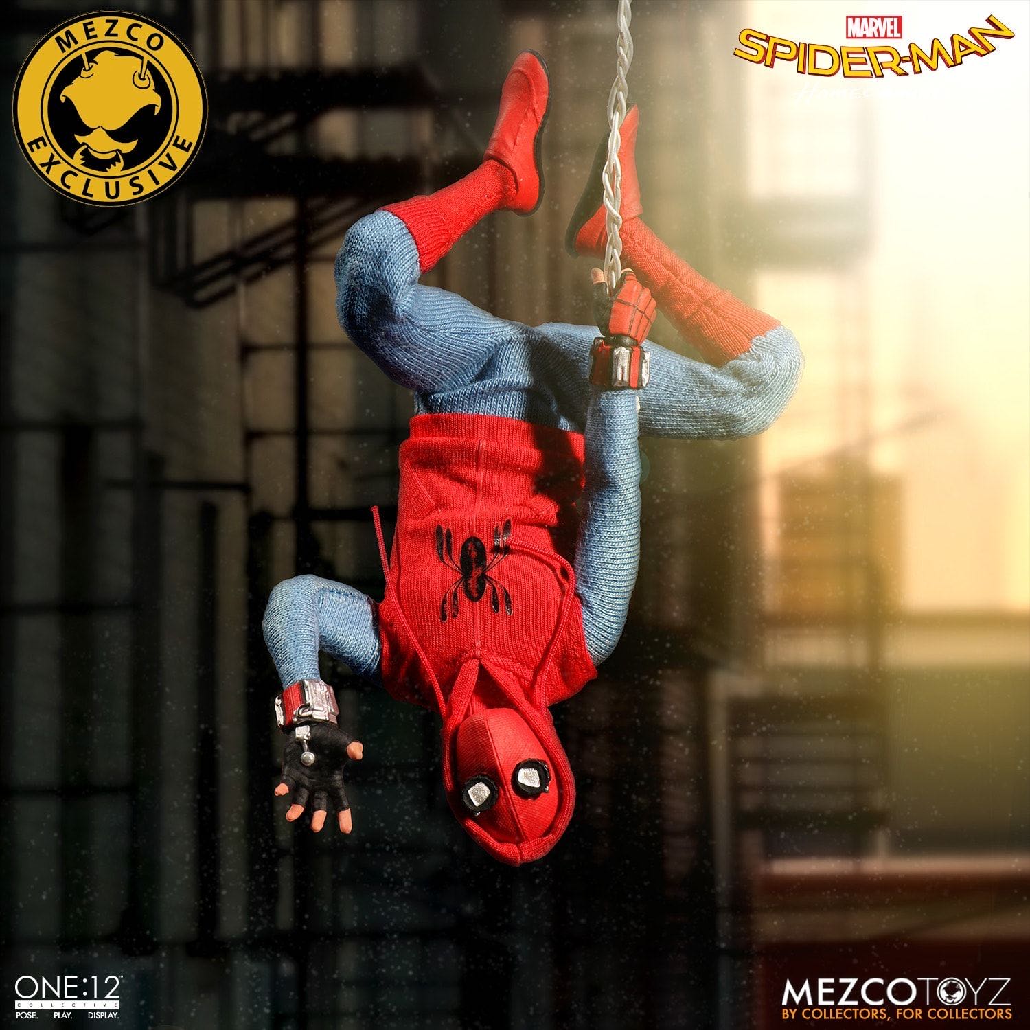 Mezco One:12 Collective Spider-Man (Homemade Suit) - Mezco Toys (Marvel’s Spider-Man: Homecoming) action figure collectible [Barcode 696198767612] - Main Image 2