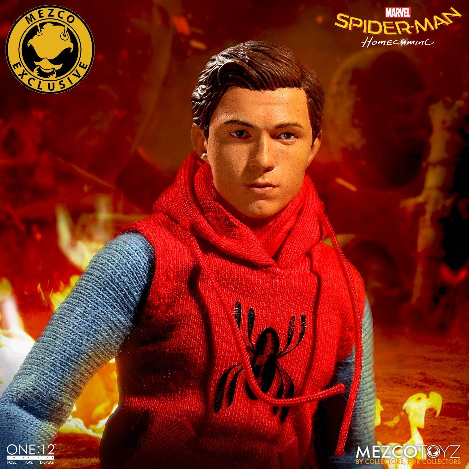 Mezco One:12 Collective Spider-Man (Homemade Suit) - Mezco Toys (Marvel’s Spider-Man: Homecoming) action figure collectible [Barcode 696198767612] - Main Image 4