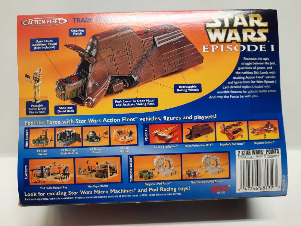 Trade Federation MTT featuring Battle Droid - Galoob (Action Fleet) action figure collectible [Barcode 047246681327] - Main Image 2