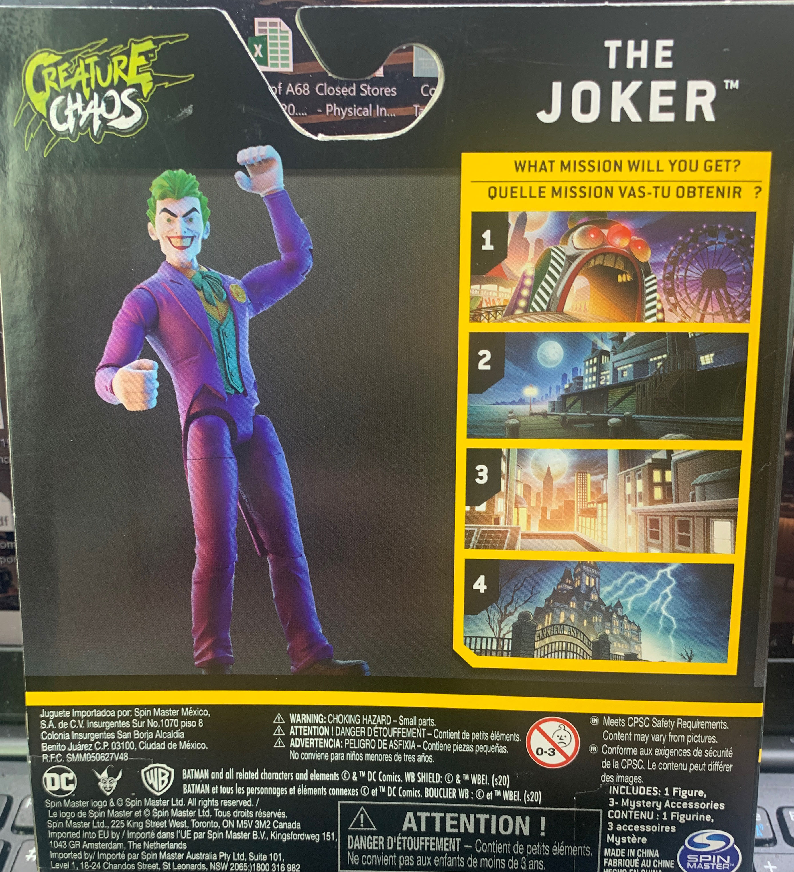 The Joker - Spin Master (The Caped Crusader) action figure collectible [Barcode 778988165140] - Main Image 2
