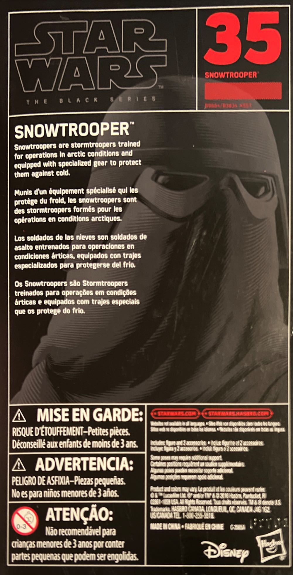 SW - Imperial Snowtrooper - Hasbro, Inc (Star Wars Black Series) action figure collectible [Barcode 630509483525] - Main Image 2