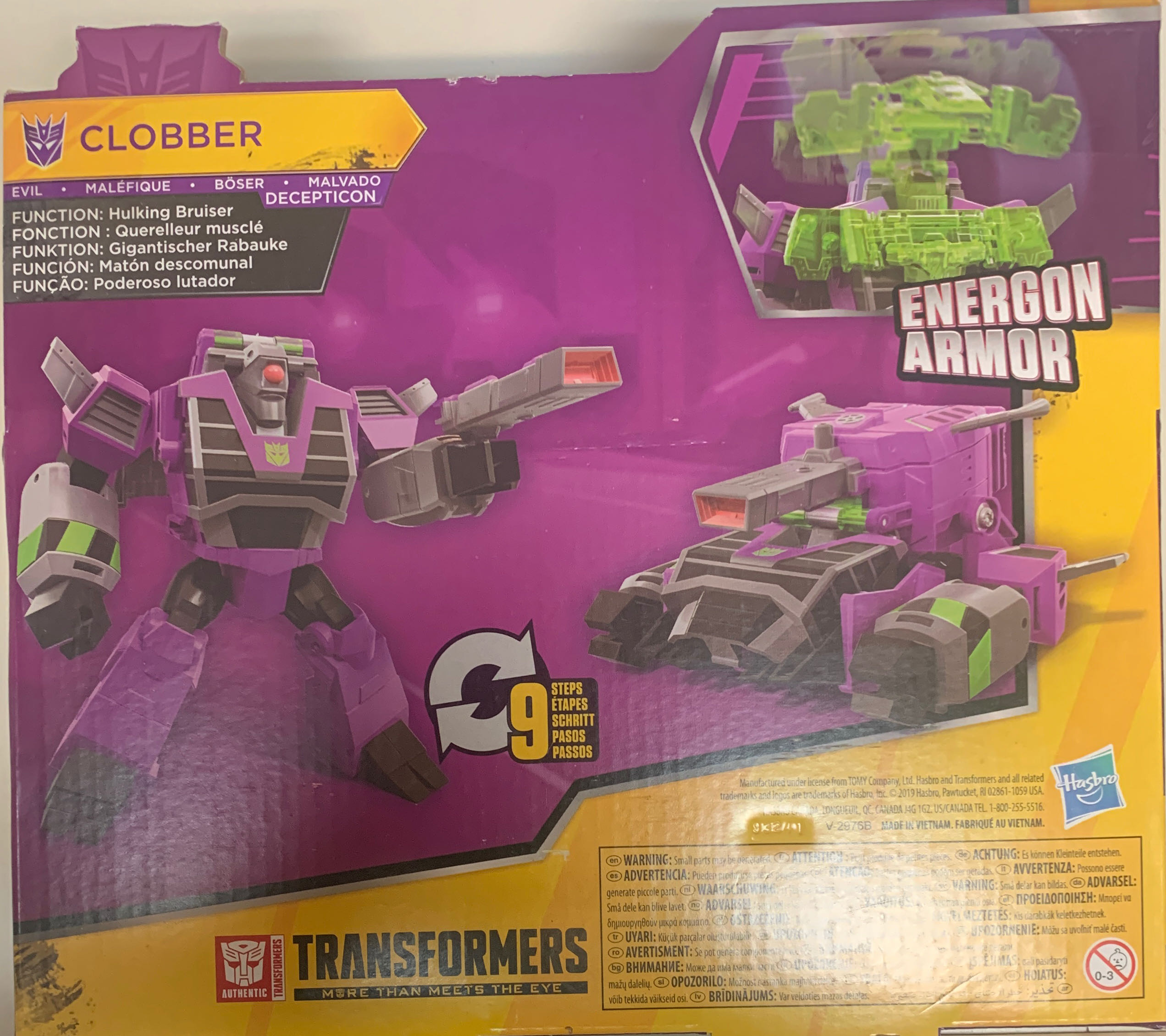 Clobber - Hasbro (Energon Armor) action figure collectible [Barcode 630509892976] - Main Image 2
