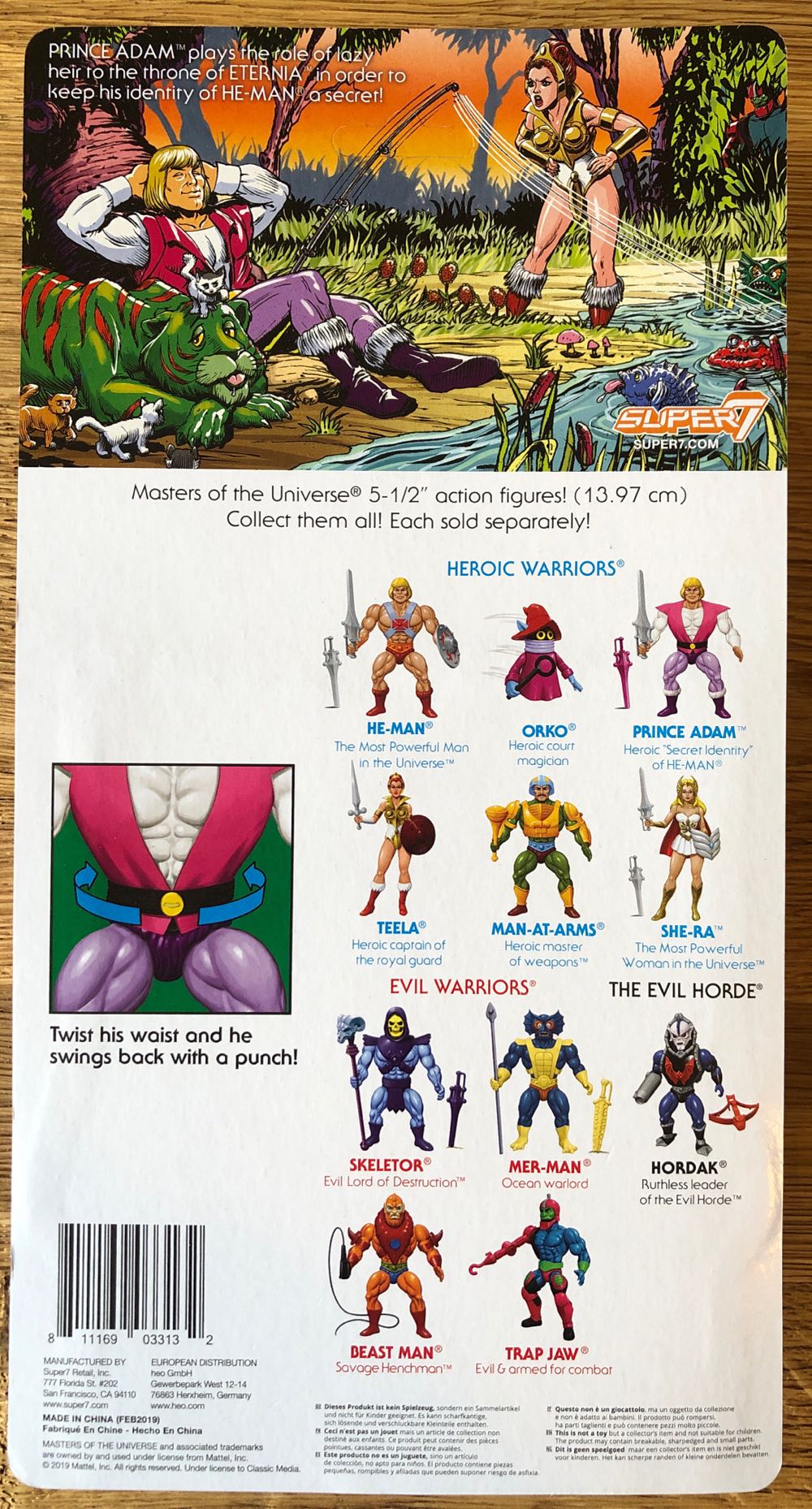 Motu: Prince Adam - Super7 (Masters Of The Universe) action figure collectible [Barcode 811169033132] - Main Image 2