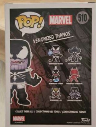 Thanos(Venomized Marvel) - Funko POP 510  (Funko Pop Marvel) action figure collectible [Barcode 889698407052] - Main Image 2