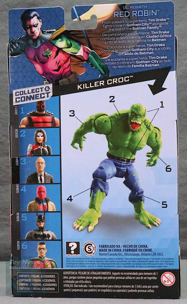DC Multiverse Killer Croc CNC Series RED ROBIN - DC Mattel (Dc Comics Multiverse) action figure collectible [Barcode 887961774016] - Main Image 4