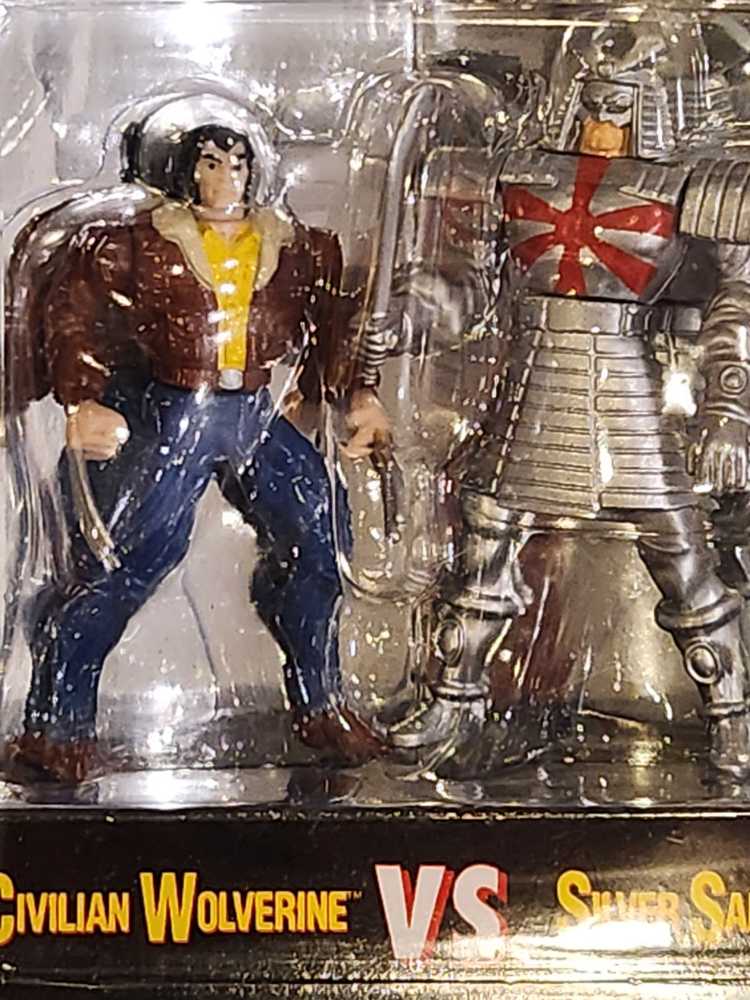 Civilian Wolverine Vs. Silver Samurai - Toy Biz (X-Men: Steel Mutants) action figure collectible [Barcode 035112492320] - Main Image 3