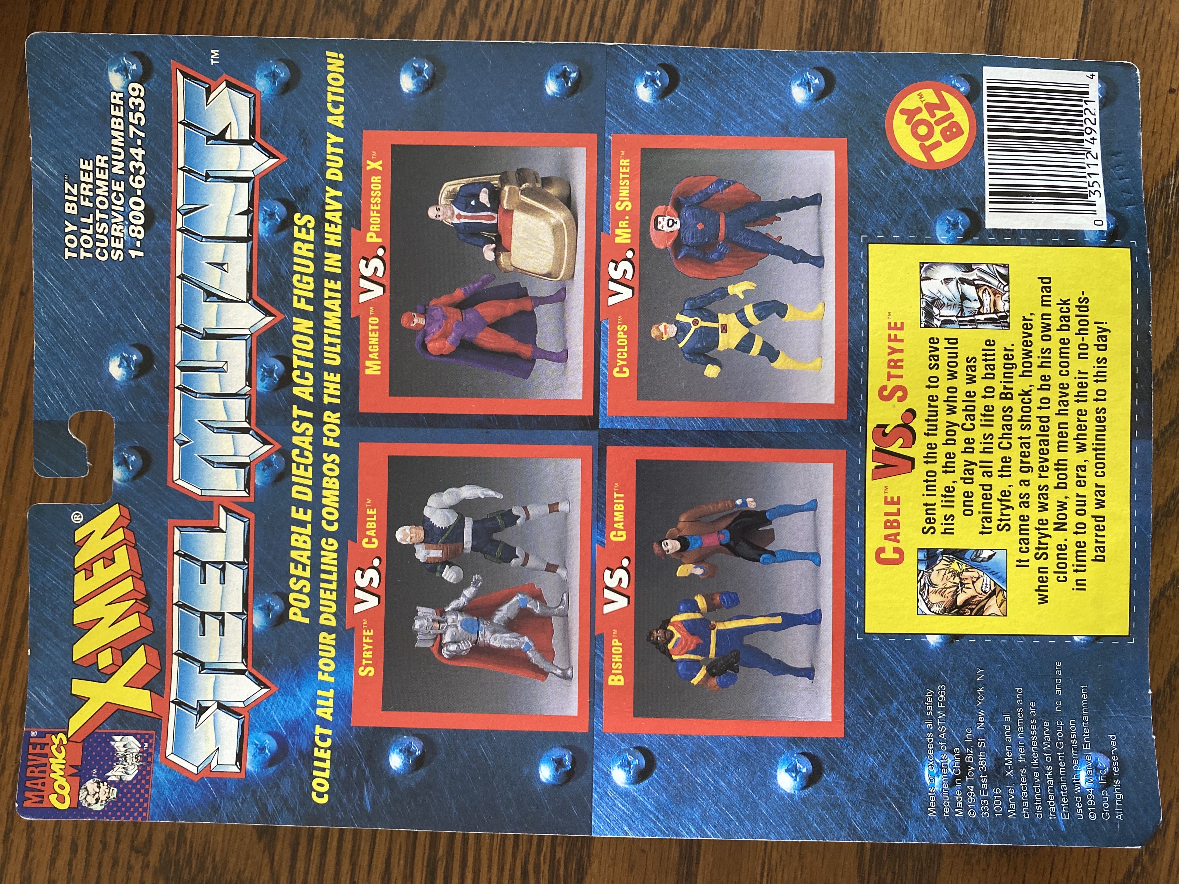 Cable VS Stryfe - Steel Mutants - Toy Biz (MARVEL) action figure collectible [Barcode 035112492214] - Main Image 2