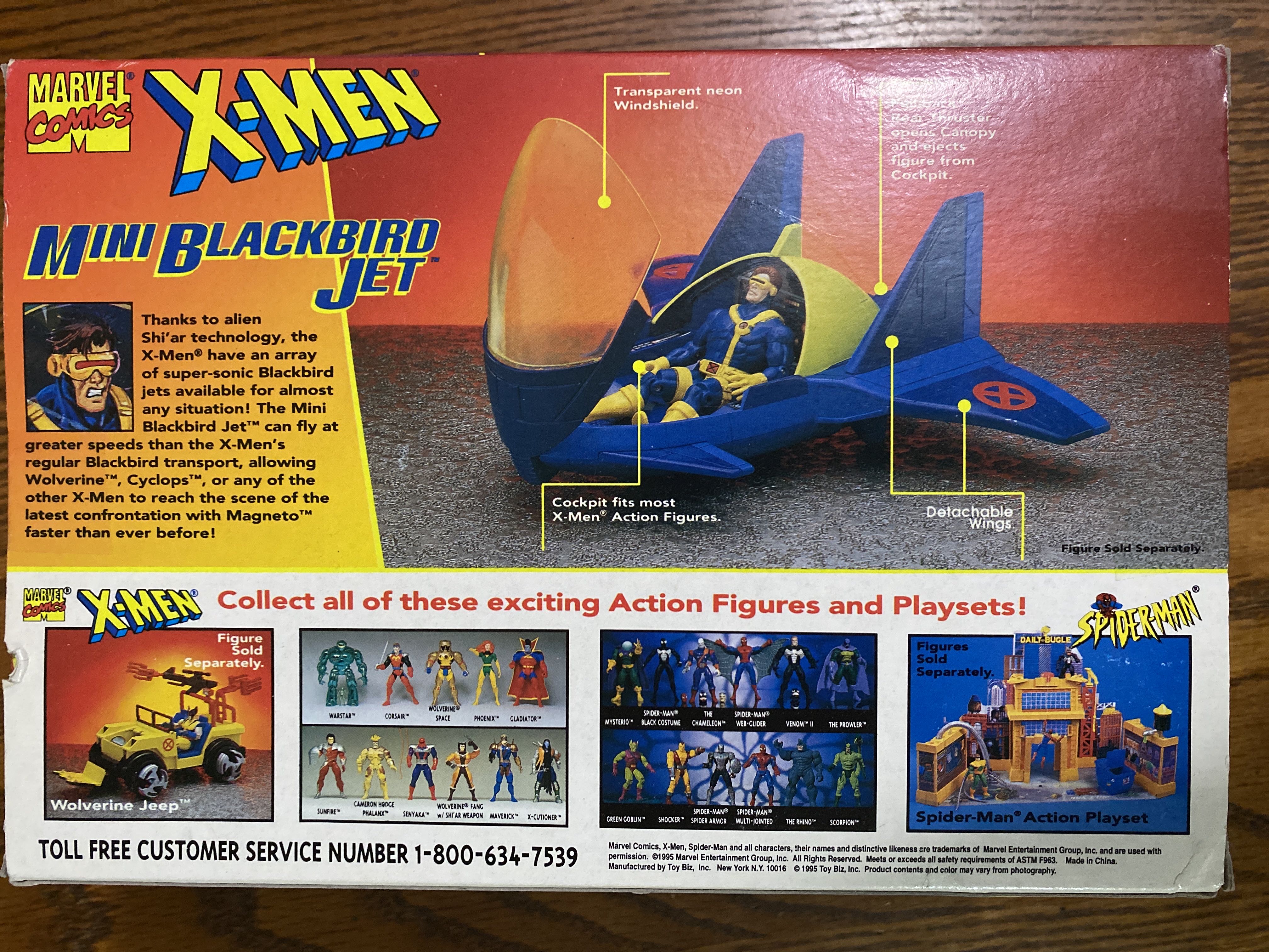 X-Men Mini Blackbird - Toy Biz (X-Men Vehicle) action figure collectible [Barcode 035112496908] - Main Image 2