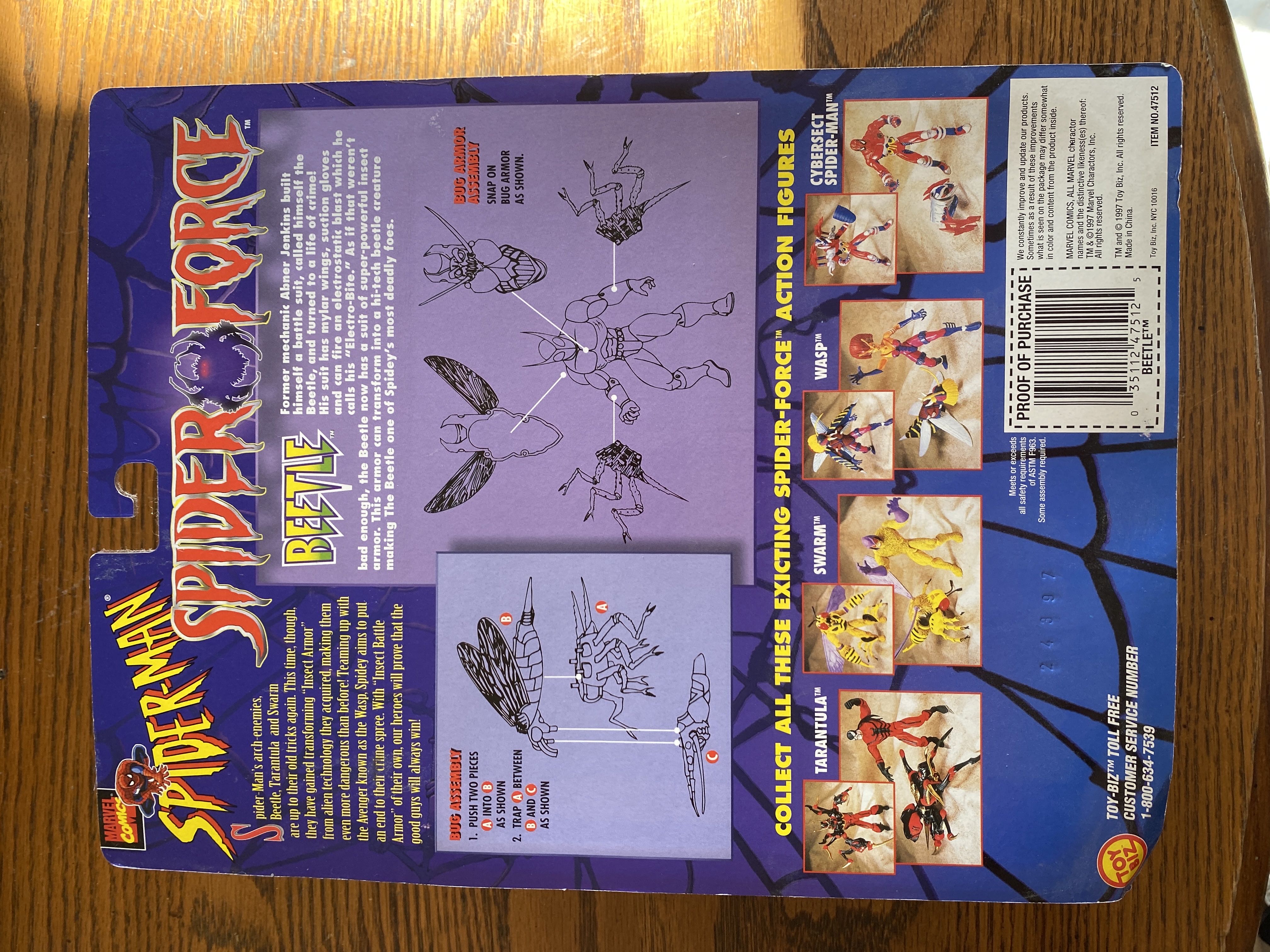 Beetle - Toy Biz (Spider Force) action figure collectible [Barcode 035112475125] - Main Image 2