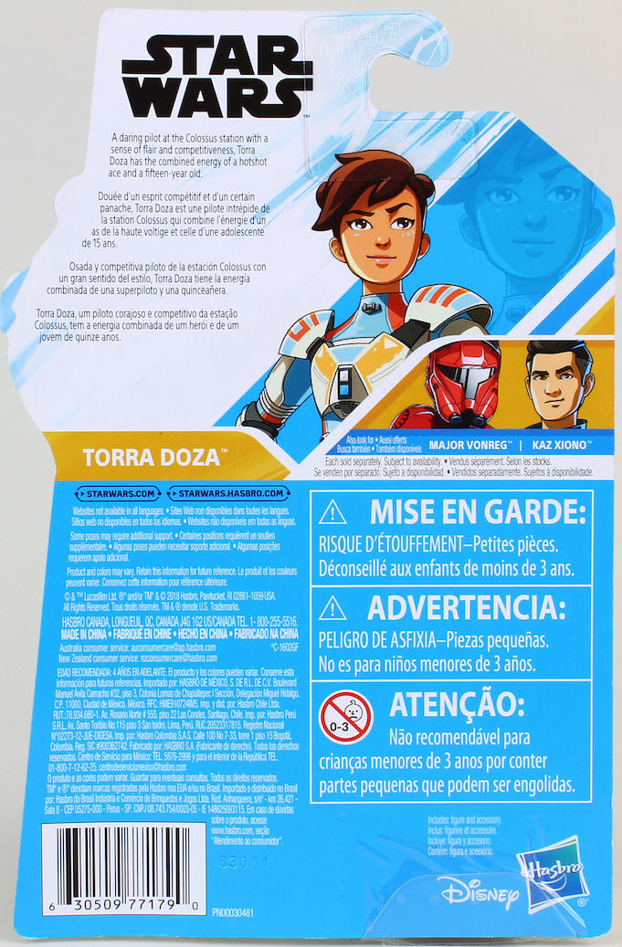 Torra Doza - Disney / Hasbro (Star Wars Resistance Animated Series) action figure collectible [Barcode 630509771790] - Main Image 3
