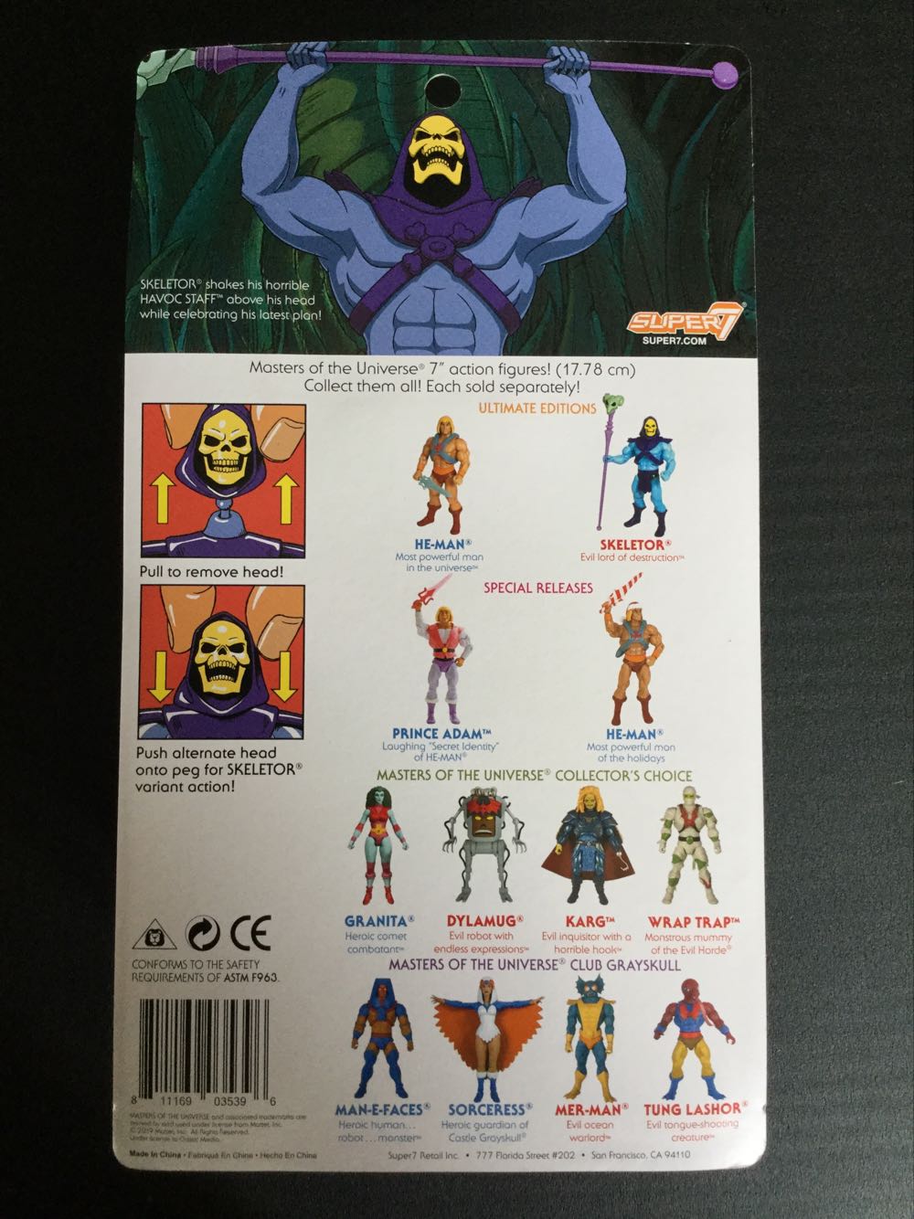 Skeletor (Ultimates Filmation) - Super7 (Masters Of The Universe Classics 2.0) action figure collectible [Barcode 811169035396] - Main Image 3