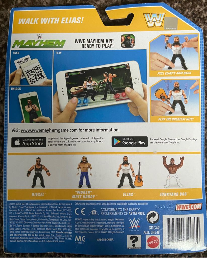 Elias - Mattel (WWE Retro Series 10) action figure collectible [Barcode 887961754810] - Main Image 2