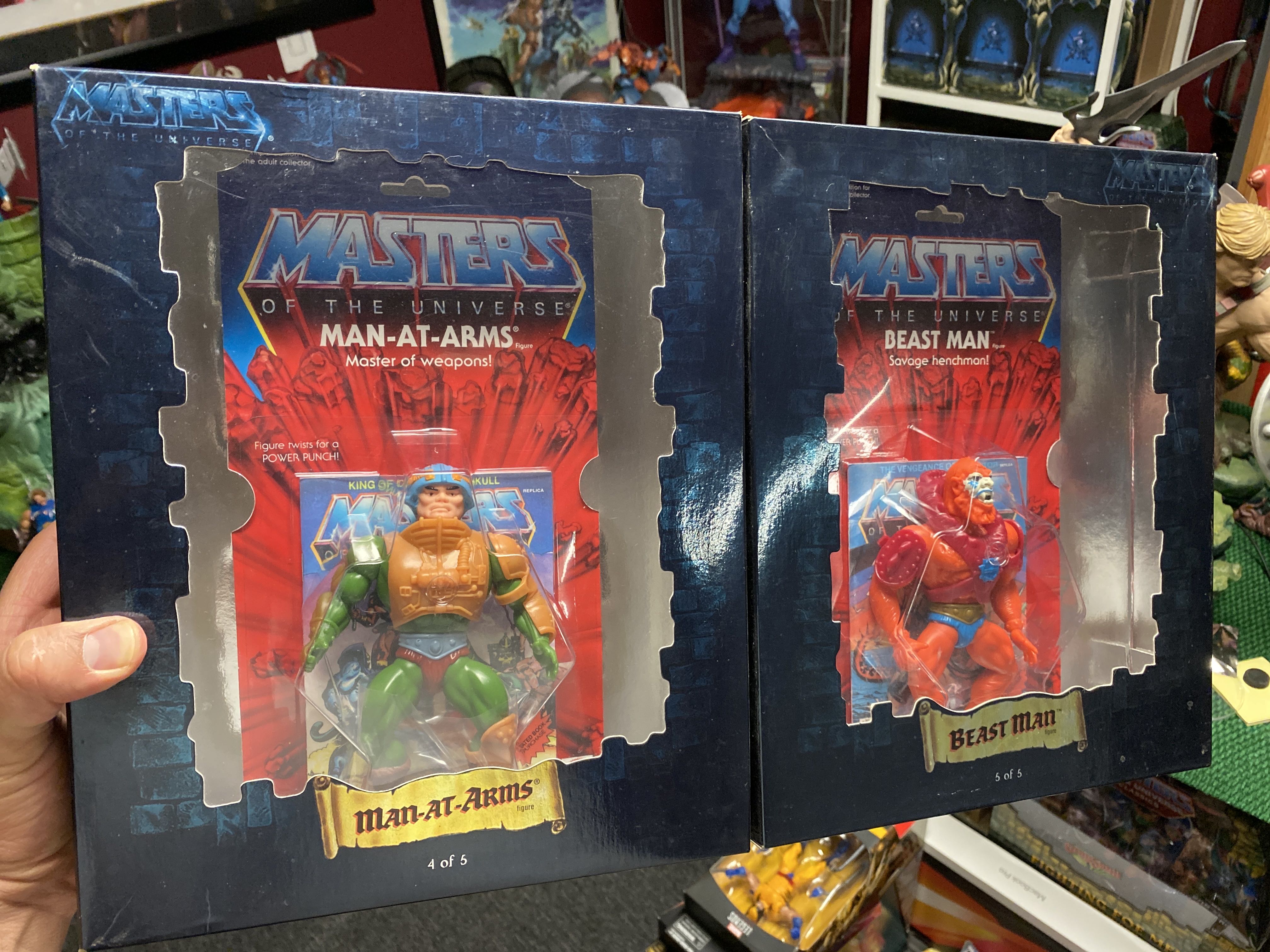 Prince Adam, Skeletor, He-man, Beast Man, Man At Arms - Mattel (Masters Of The Universe) action figure collectible [Barcode 074299509148] - Main Image 2