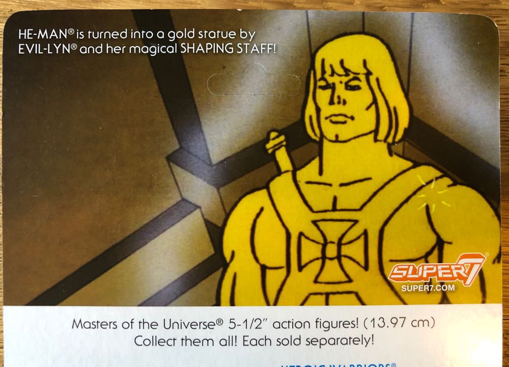 Masters Of The Universe (As Seen On TV): Gold Statue He-Man - Super 7 (As Seen On TV) action figure collectible [Barcode 811169038274] - Main Image 3