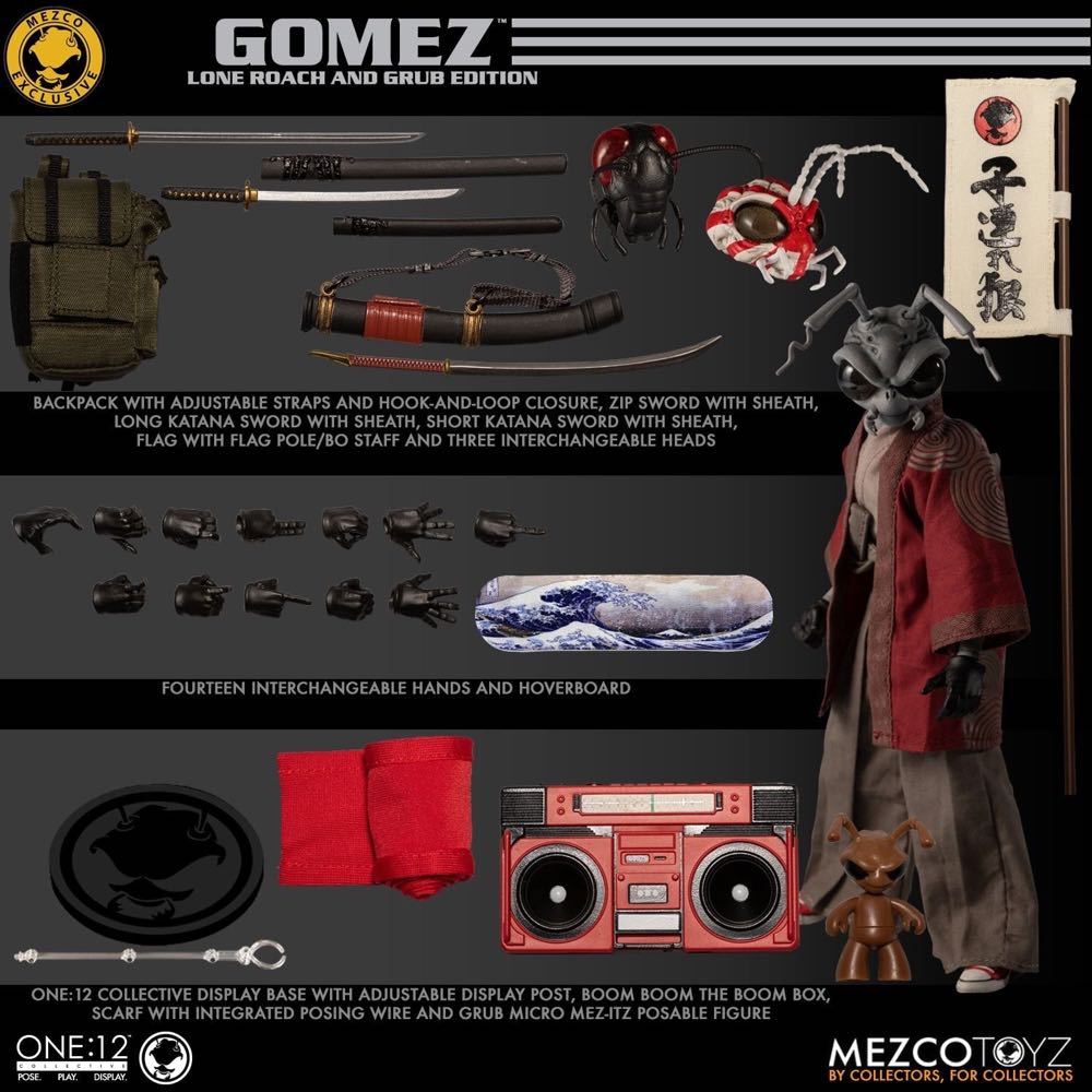 Mezco One:12 (Gomez) - Lone Roach and Grub - Mezco (Gomezverse) action figure collectible [Barcode 696198774092] - Main Image 4