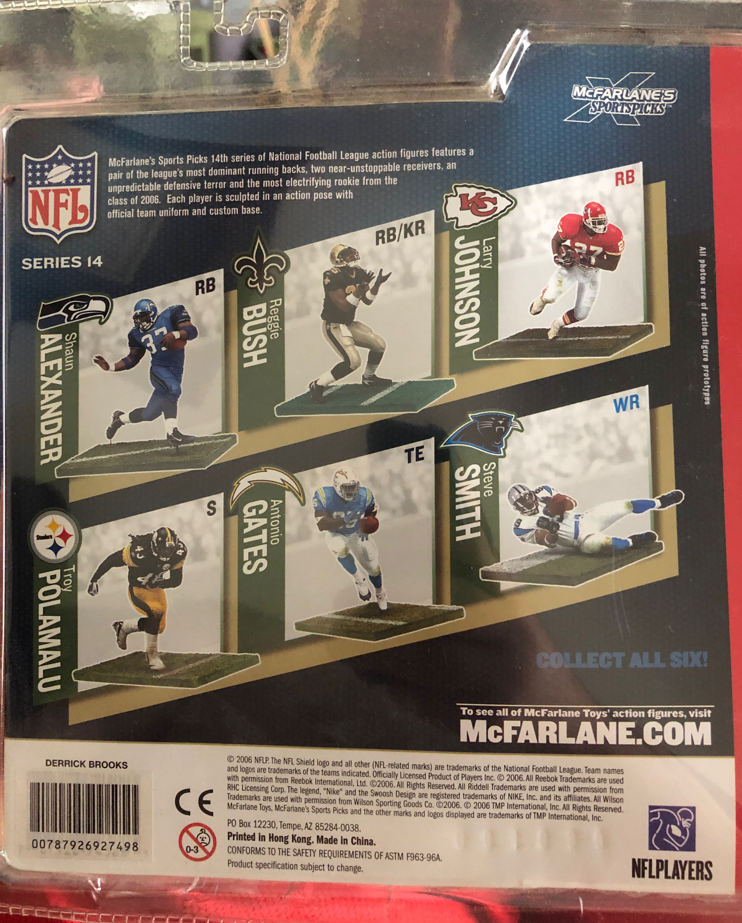 McFarlane Derrick Brooks  (NFL Series 14) action figure collectible [Barcode 00787926927498] - Main Image 2