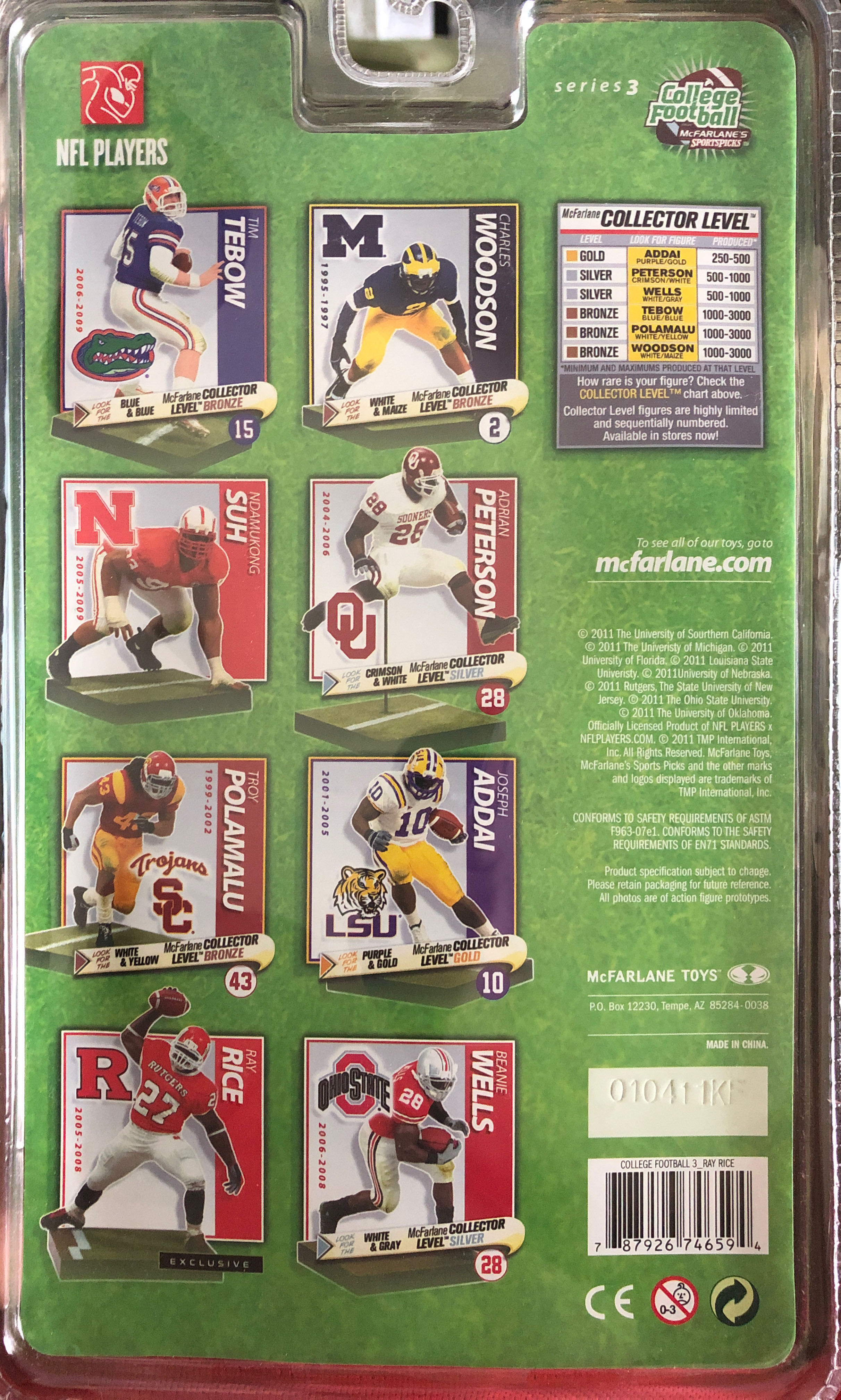 McFarlane Ray Rice - McFarlane Toys™ (College Football Series 3) action figure collectible [Barcode 787926746594] - Main Image 2