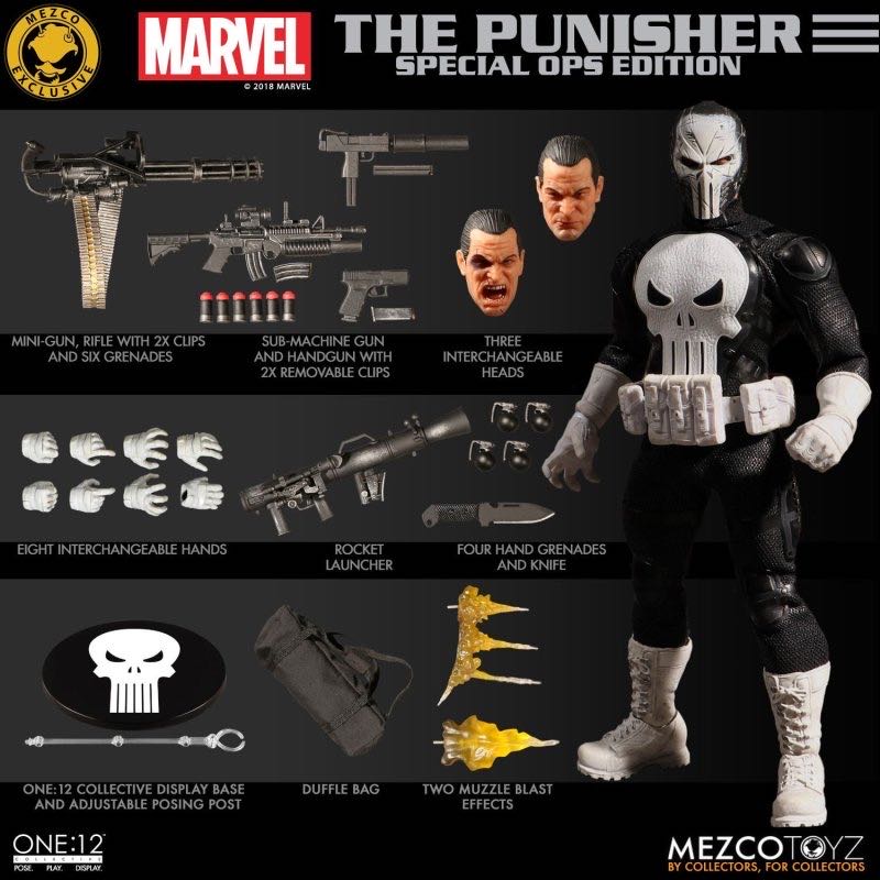 Punisher - Special Ops : Mezco One:12 Collective - Mezco Toyz (One:12) action figure collectible [Barcode 696198763546] - Main Image 4