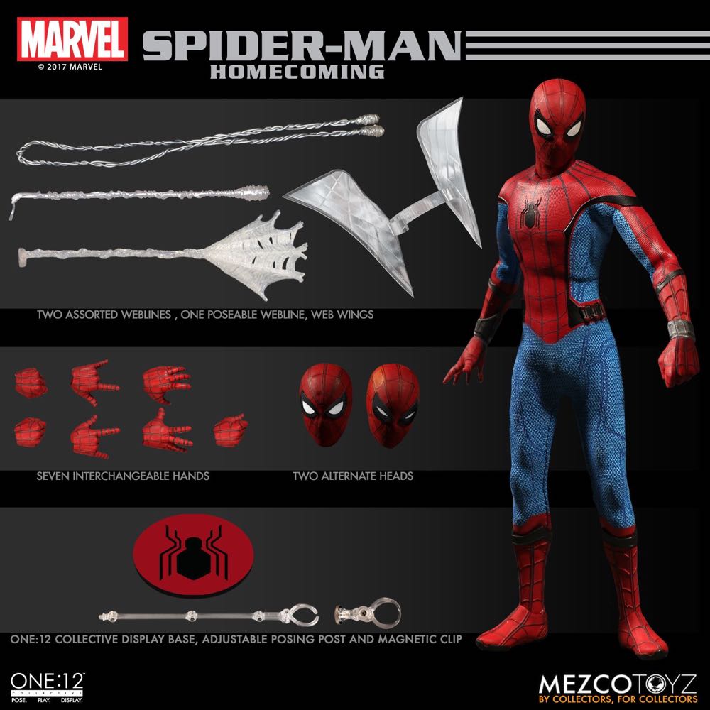 Spider-Man Homecoming - Mezco (Mezco One:12) action figure collectible [Barcode 696198767605] - Main Image 4