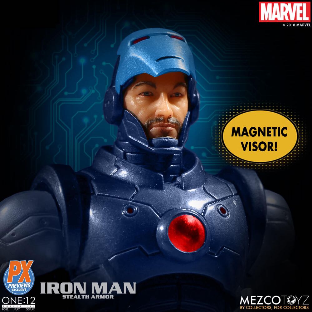 One:12 Collective/ Iron Man (PX Exclusive-Stealth Armor) - Mezco Toyz (Iron Man) action figure collectible [Barcode 696198764918] - Main Image 3