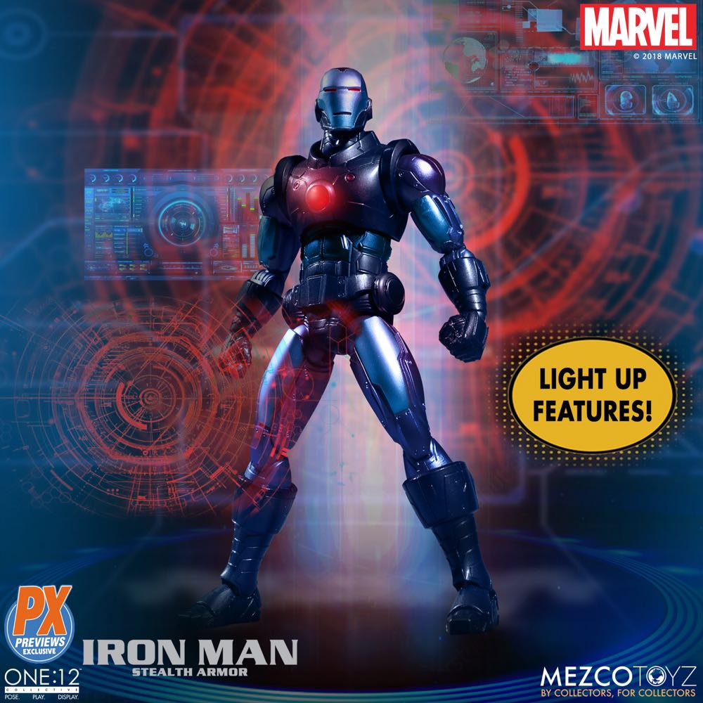 One:12 Collective/ Iron Man (PX Exclusive-Stealth Armor) - Mezco Toyz (Iron Man) action figure collectible [Barcode 696198764918] - Main Image 4