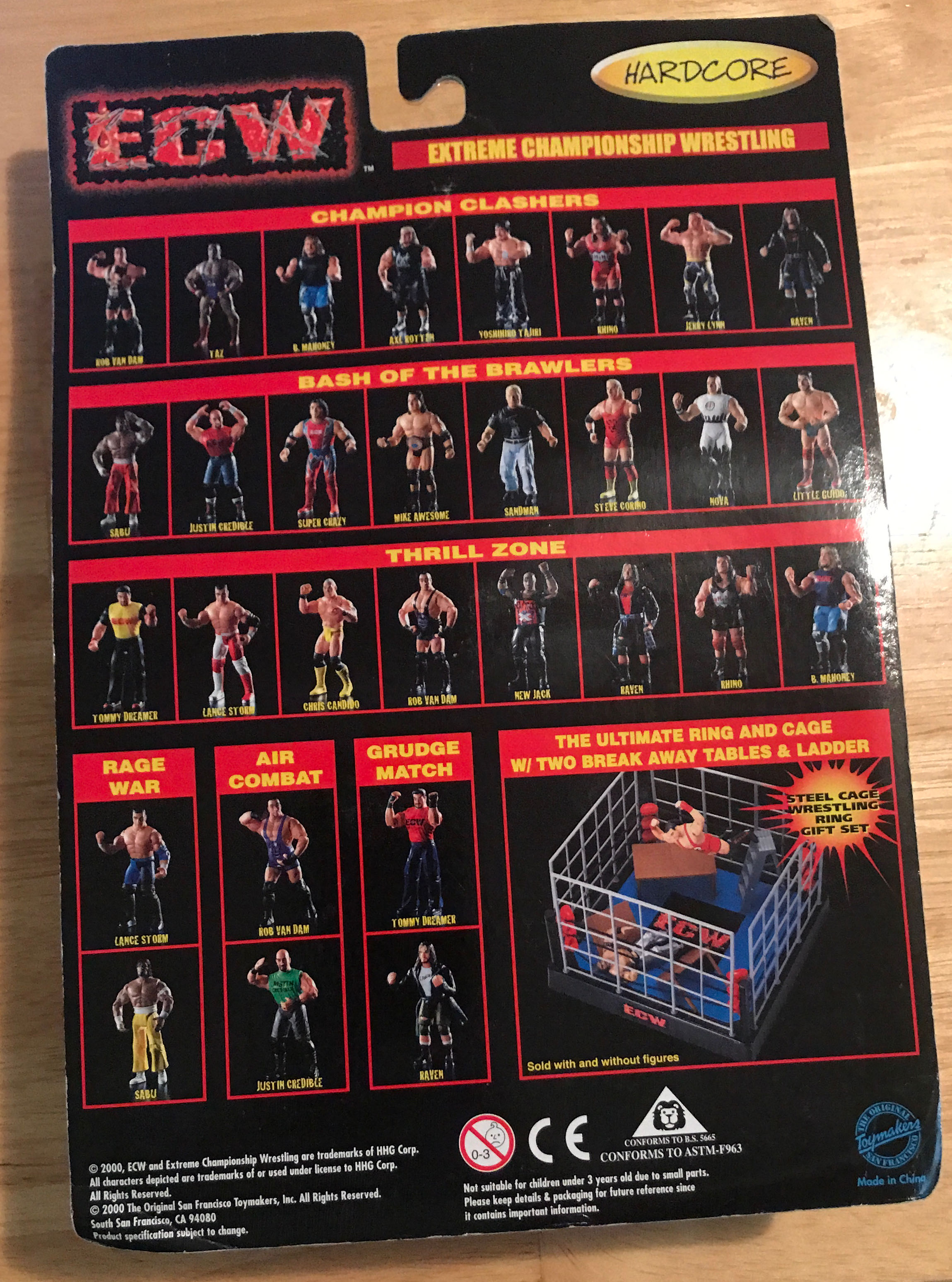 Balls Mahoney - ECW Thrill Zone - ECW Original San Francisco Toymakers, Inc. (ECW OSFTM Thrill Zone Series) action figure collectible [Barcode 747005018882] - Main Image 2