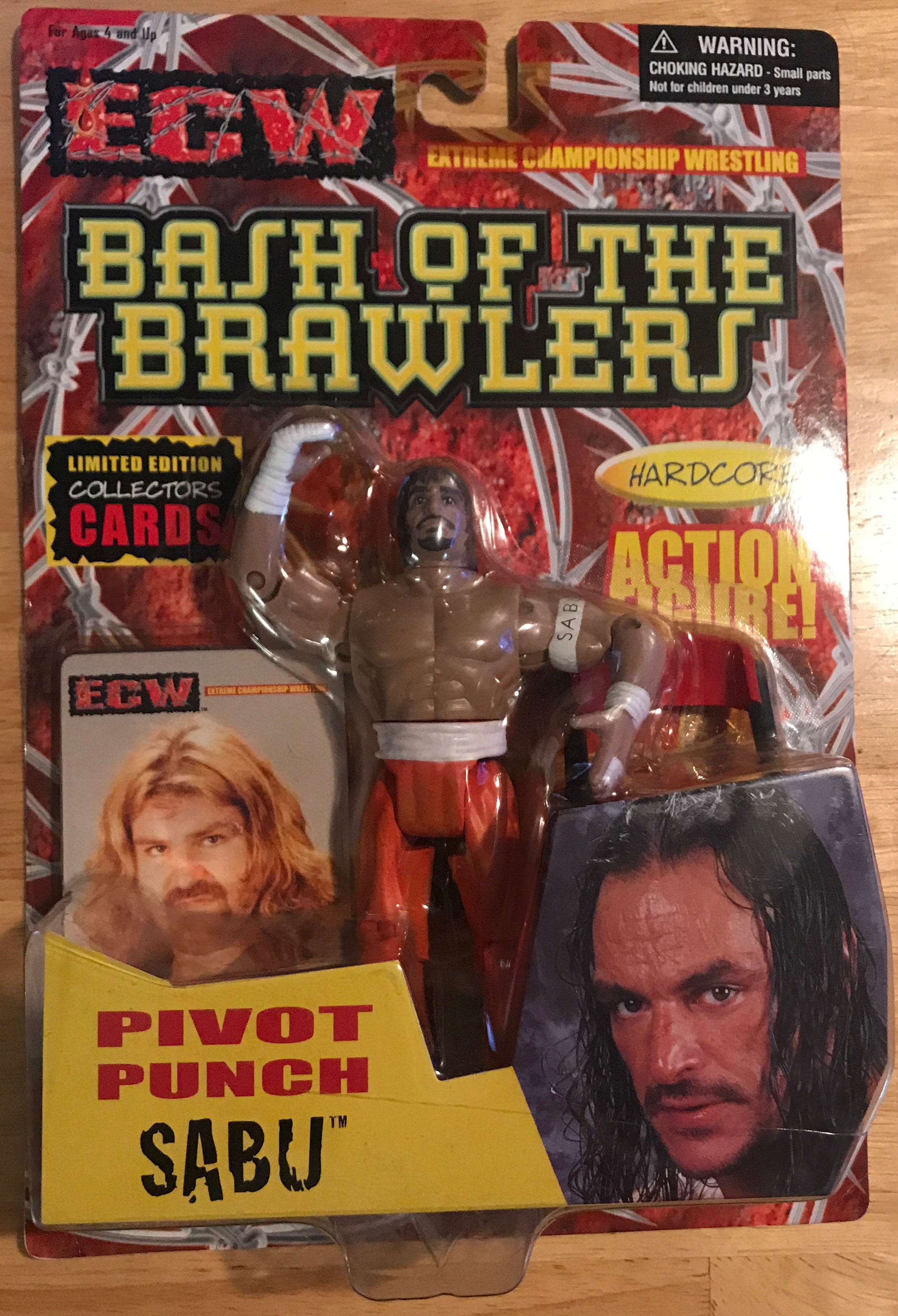 ECW OSFTM Bash Of The Brawlers Series: Sabu - ECW Original San Francisco Toymakers, Inc. (ECW OSFTM Bash Of The Brawlers Series) action figure collectible [Barcode 747005018714] - Main Image 1