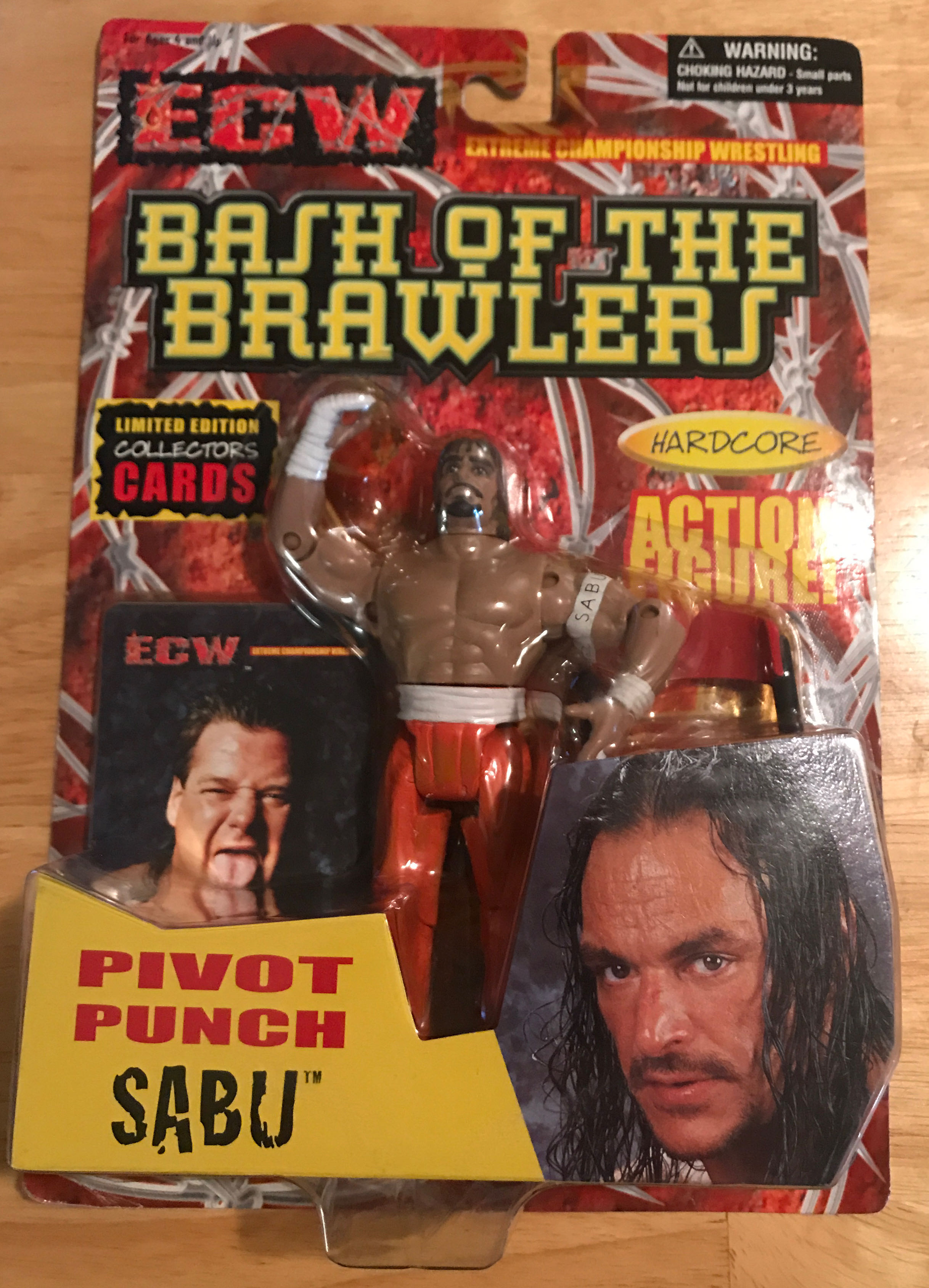 ECW OSFTM Bash Of The Brawlers Series: Sabu - ECW Original San Francisco Toymakers, Inc. (ECW OSFTM Bash Of The Brawlers Series) action figure collectible [Barcode 747005018714] - Main Image 3