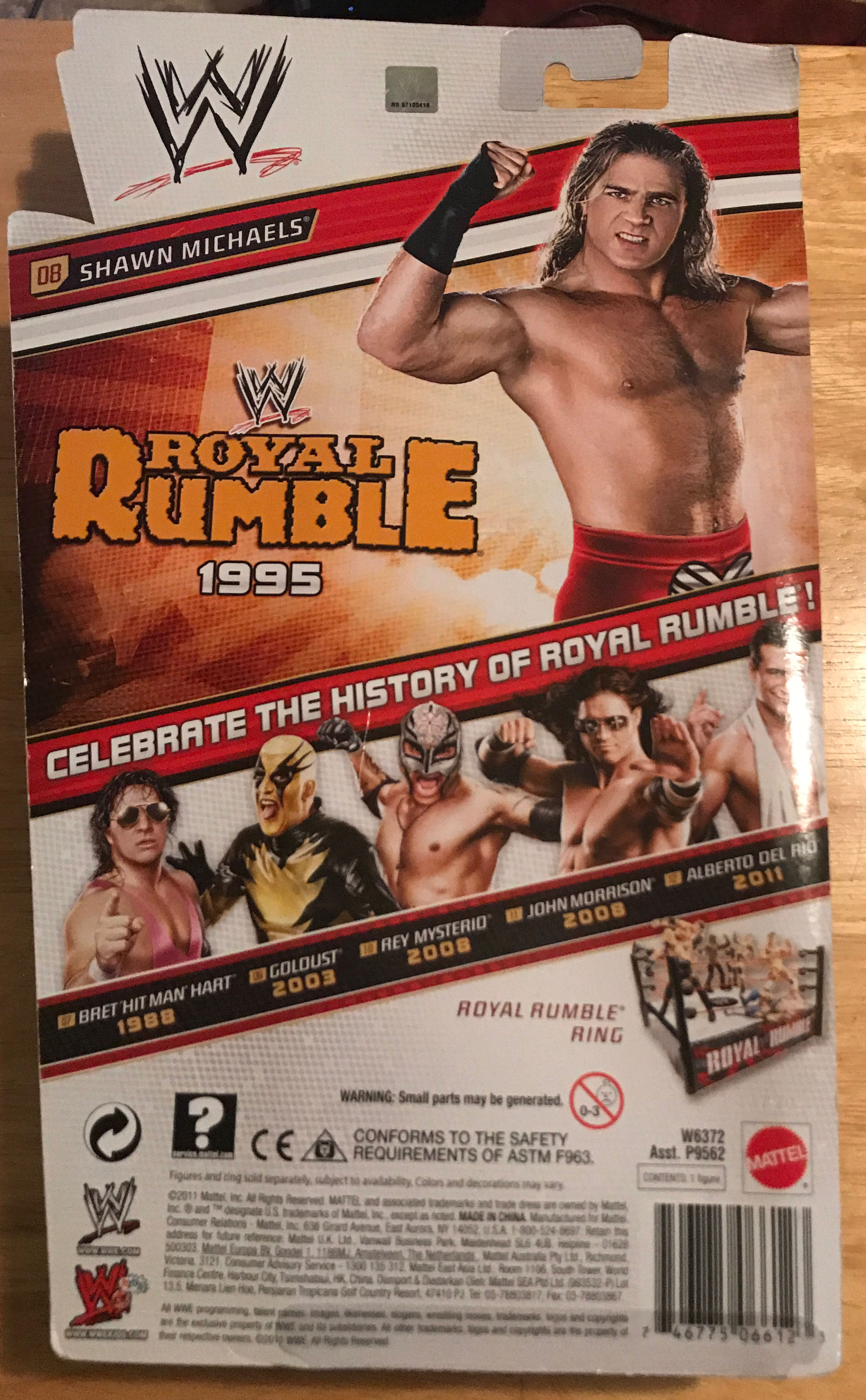 WWE Mattel Basic Series Royal Rumble Heritage #08: Shawn Michaels (Royal Rumble 1995) - Mattel (WWE Mattel Basic Series Royal Rumble Heritage) action figure collectible [Barcode 746775066123] - Main Image 2