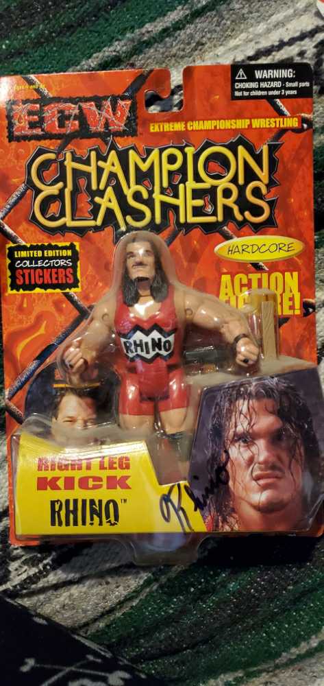 ECW OSFTM Champion Clashers Series: Rhino - ECW Original San Francisco Toymakers, Inc. (ECW OSFTM Champion Clashers Series) action figure collectible [Barcode 747005018660] - Main Image 3