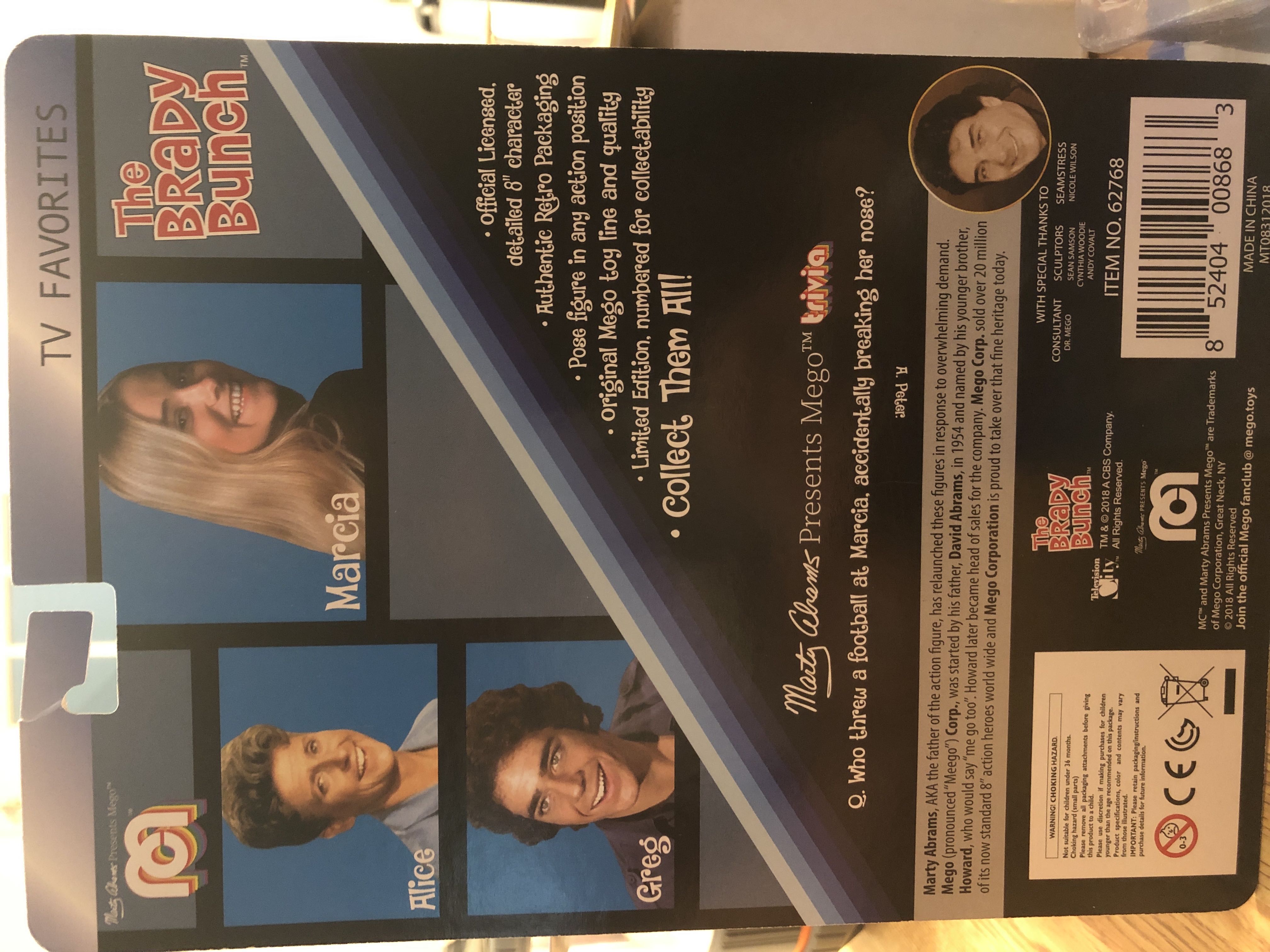 Marcia - The Brady Bunch - Mego Corp (The Brady Bunch) action figure collectible [Barcode 852404008683] - Main Image 2