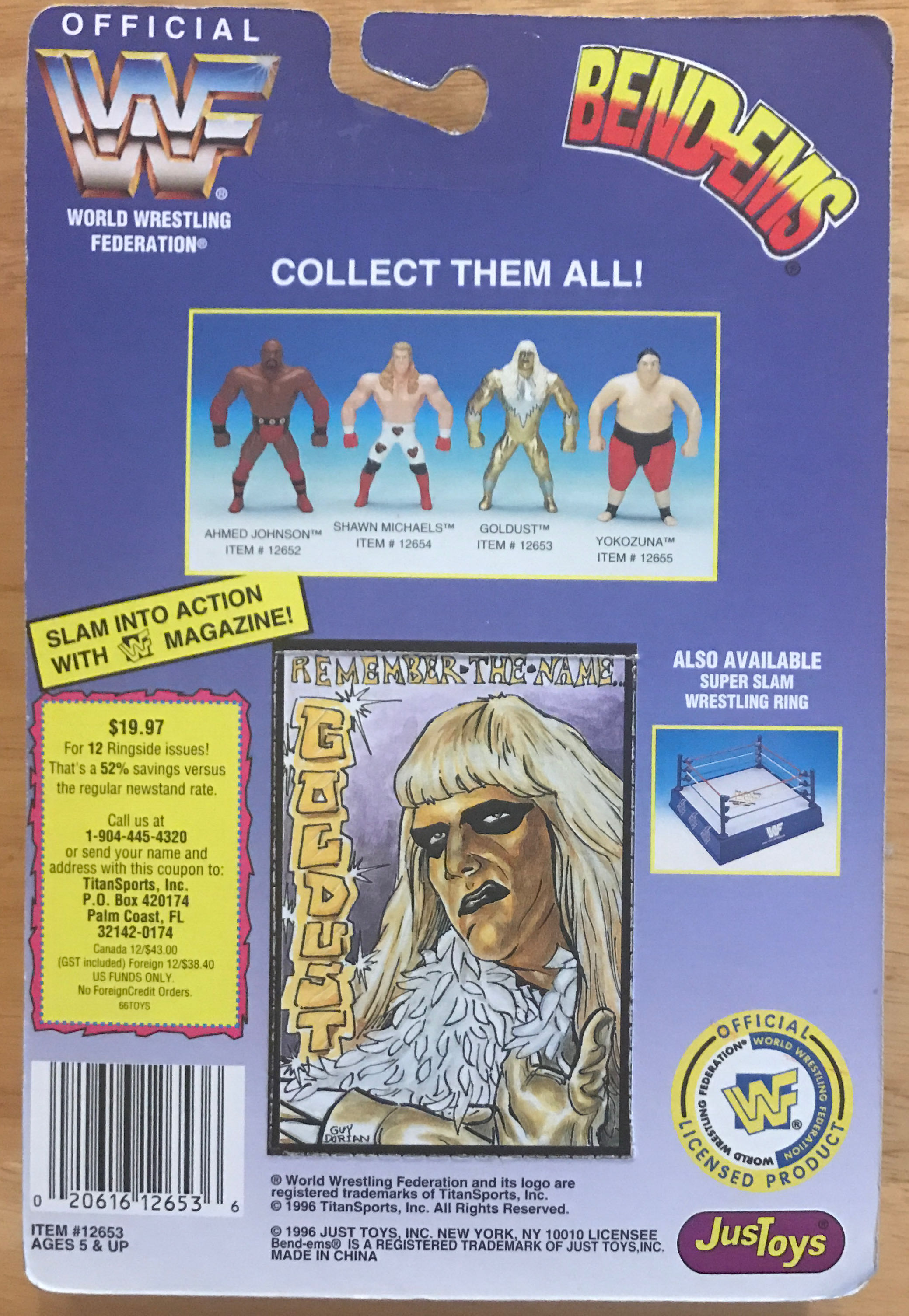 Goldust - Just Toys (WWF - Just Toys) action figure collectible [Barcode 020616126536] - Main Image 2