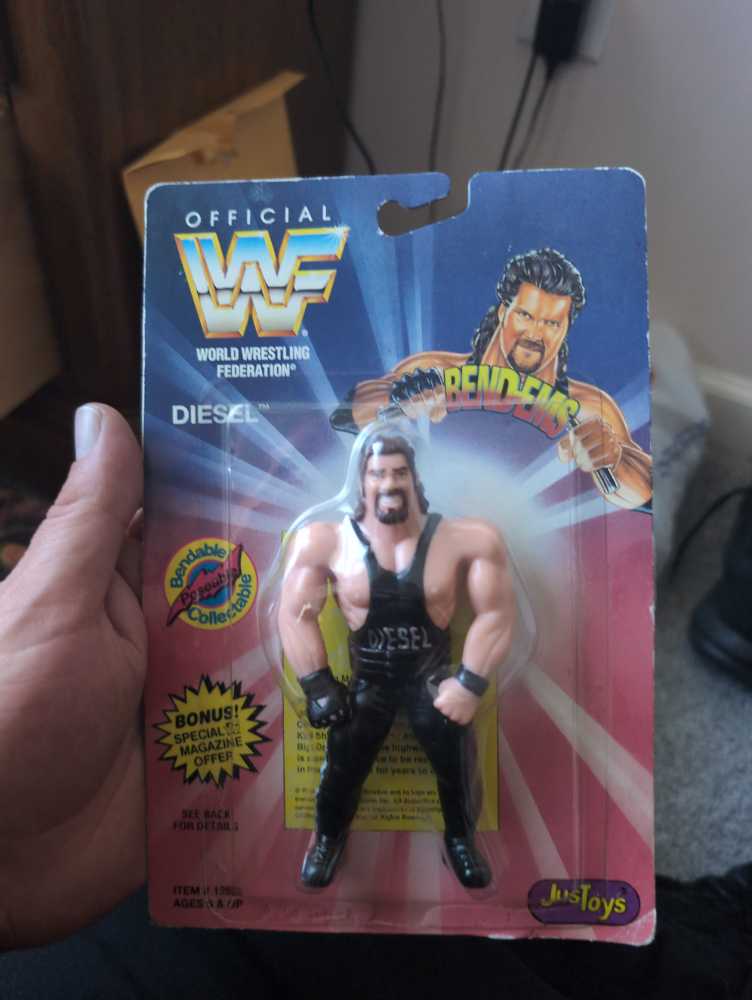 WWF JustToys Bend-Ems Series 1 Diesel - WWF JustToys Bend-Ems (WWF JustToys Bend-Ems Series 1) action figure collectible [Barcode 020616126291] - Main Image 3
