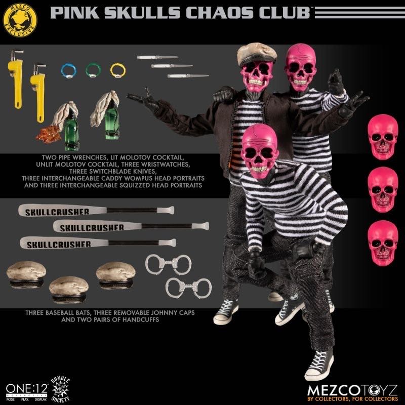 Pink Skulls Chaos Club - Mezco Toyz (Rumble Society) action figure collectible - Main Image 4