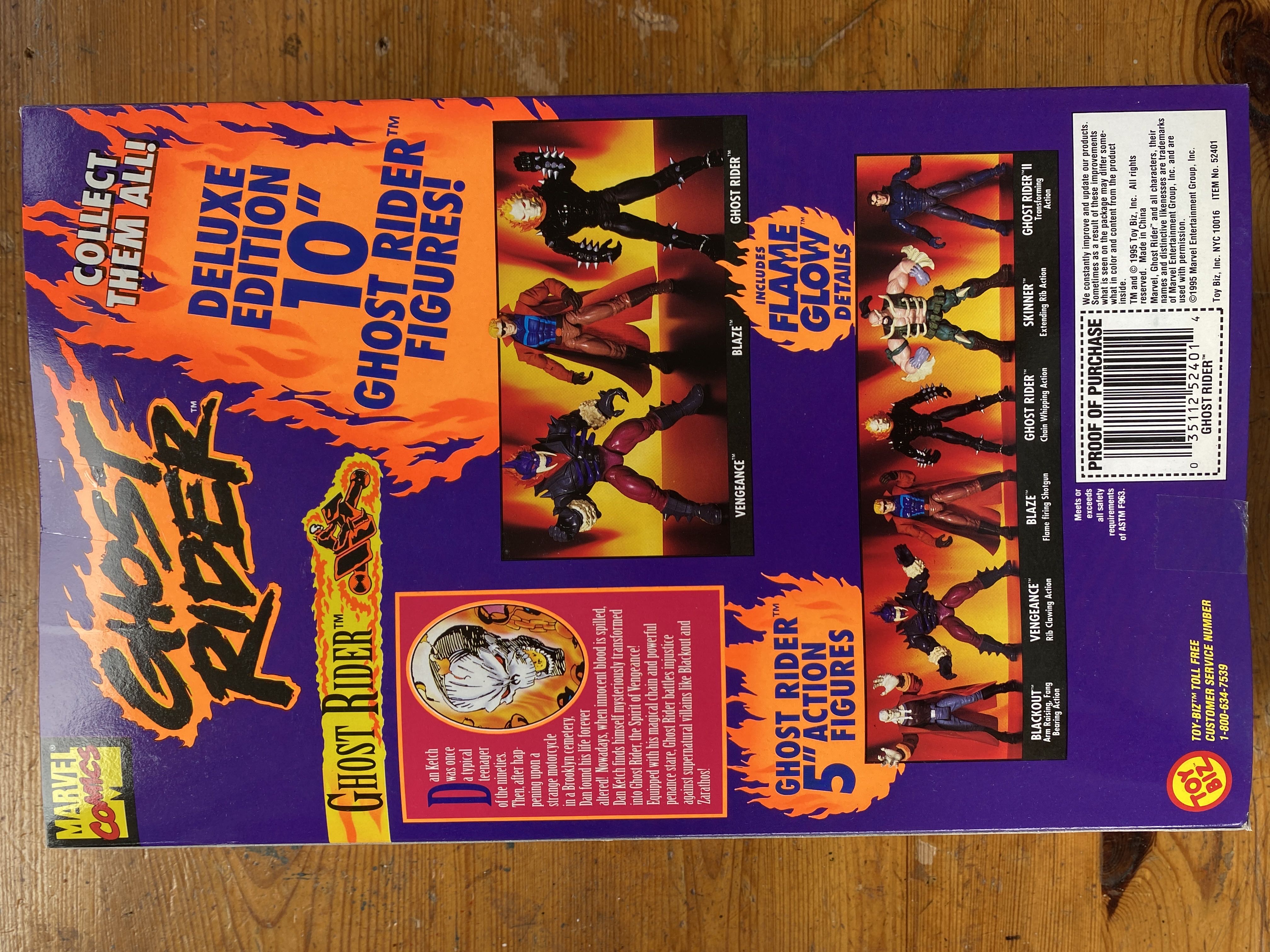 Ghost Rider - Toy Biz (Marvel Ghost Rider 10” Deluxe Edition) action figure collectible [Barcode 035112524014] - Main Image 2