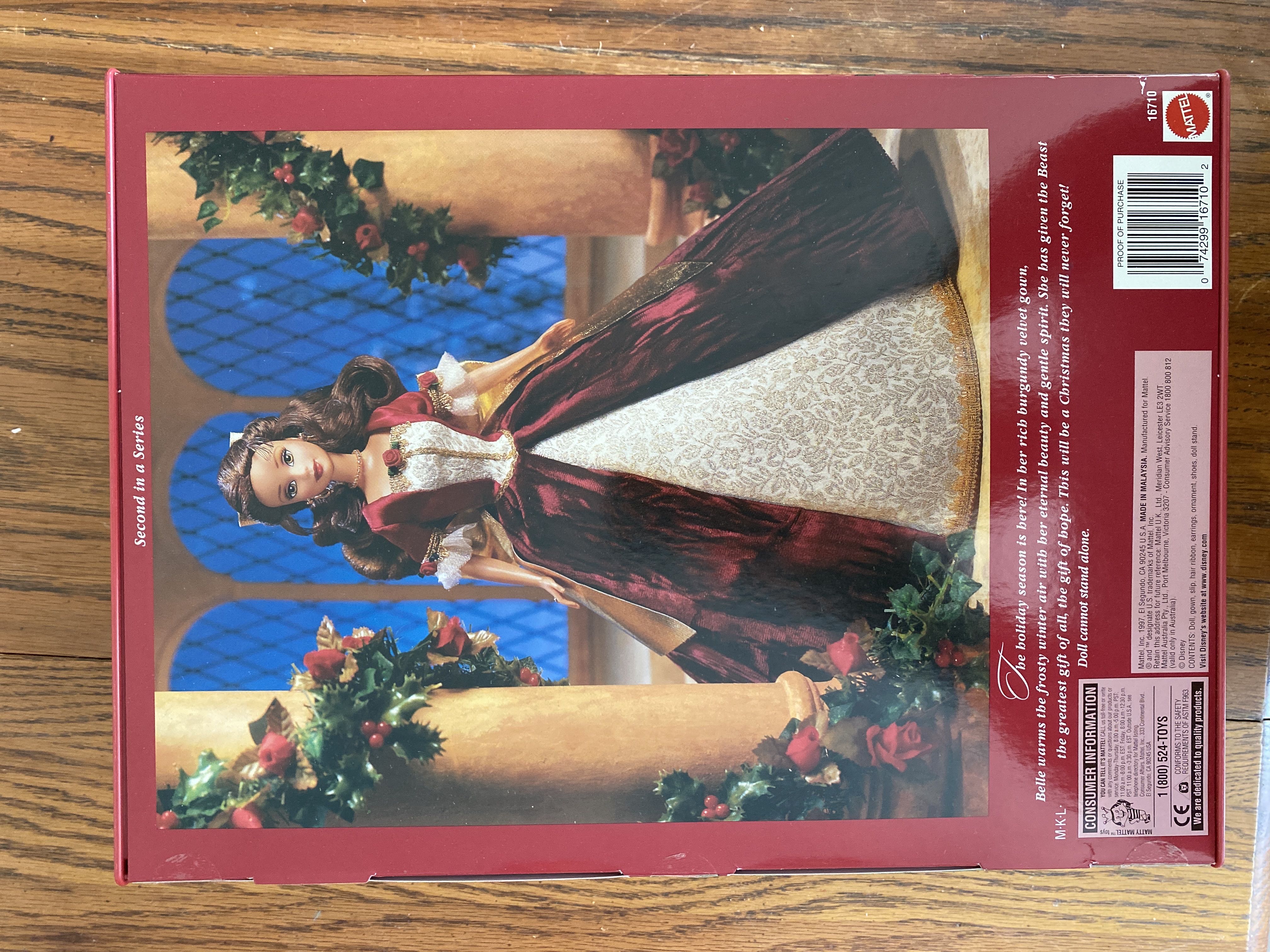 Disney’s Beauty and the Beast: The Enchanted Christmas - Mattel (Holiday Princess Belle) action figure collectible [Barcode 074299167102] - Main Image 2