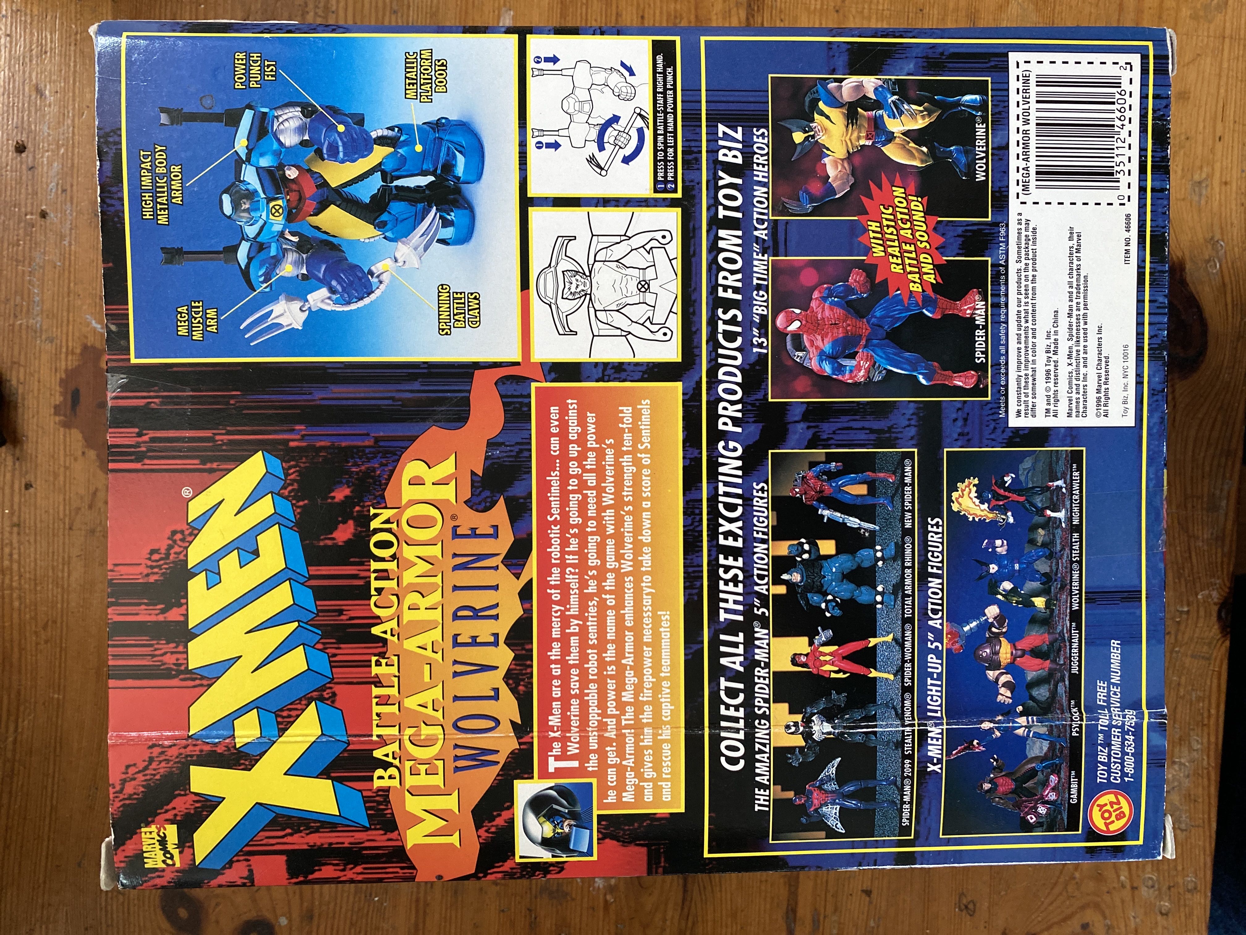 Battle Action Mega-Armor Wolverine  - Toy Biz (Wolverine) action figure collectible [Barcode 035112466062] - Main Image 2