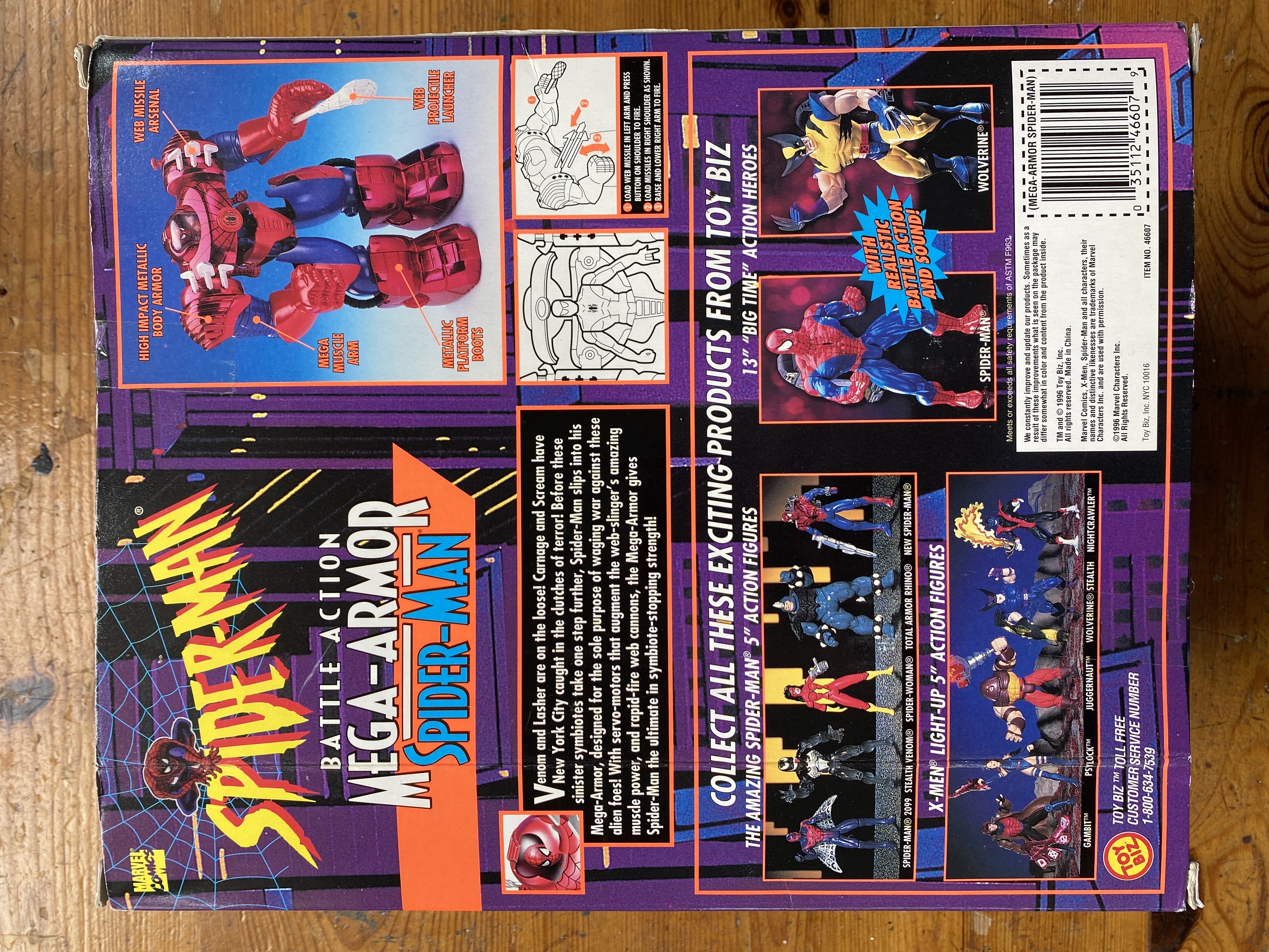 Spider-Man: Battle Action Mega-Armor - Toy Biz (Spider-Man) action figure collectible [Barcode 035112466079] - Main Image 2