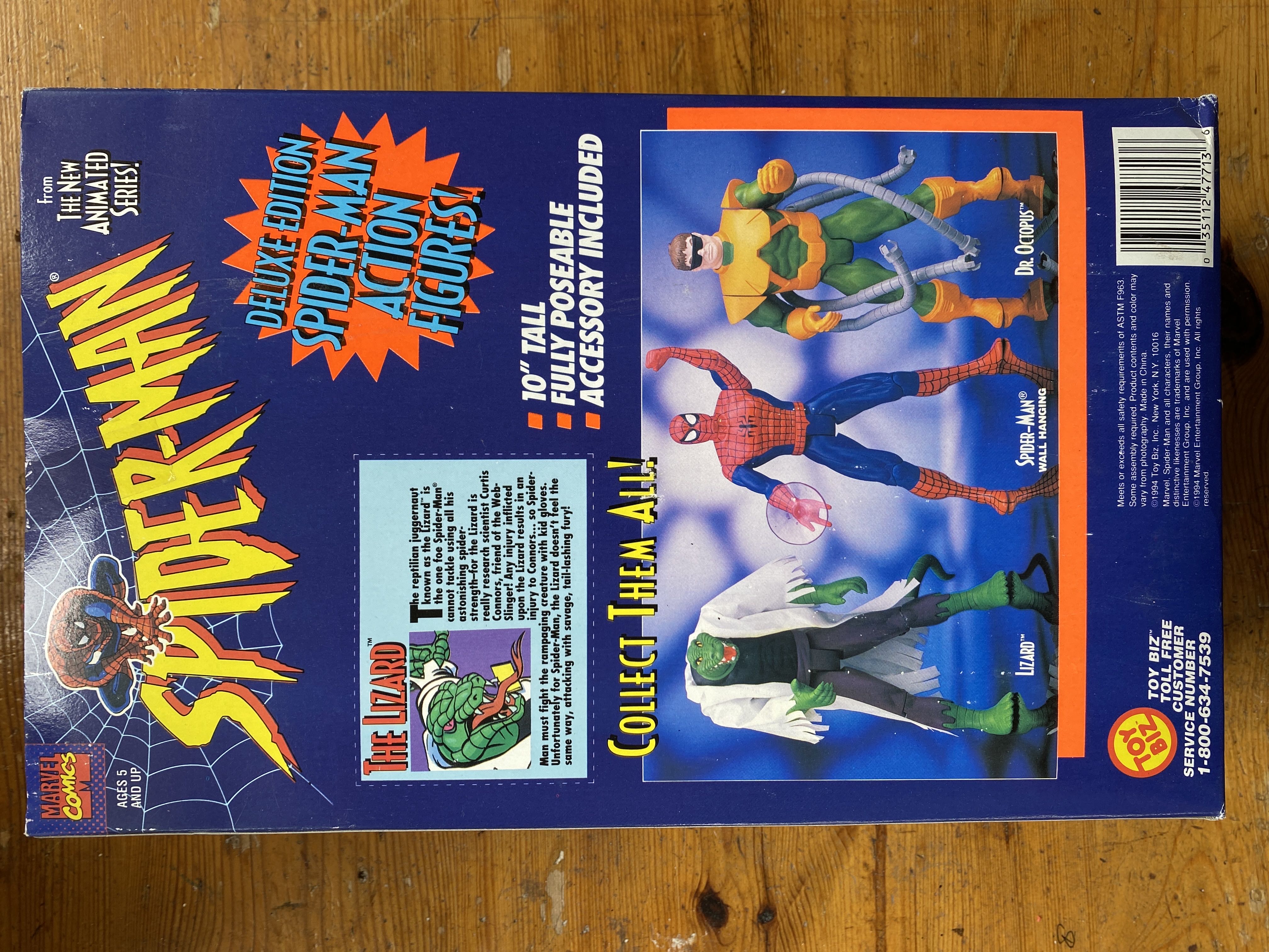 Spider-Man Animated Series- 10” The Lizard - Toy Biz (The Lizard) action figure collectible [Barcode 035112477136] - Main Image 2